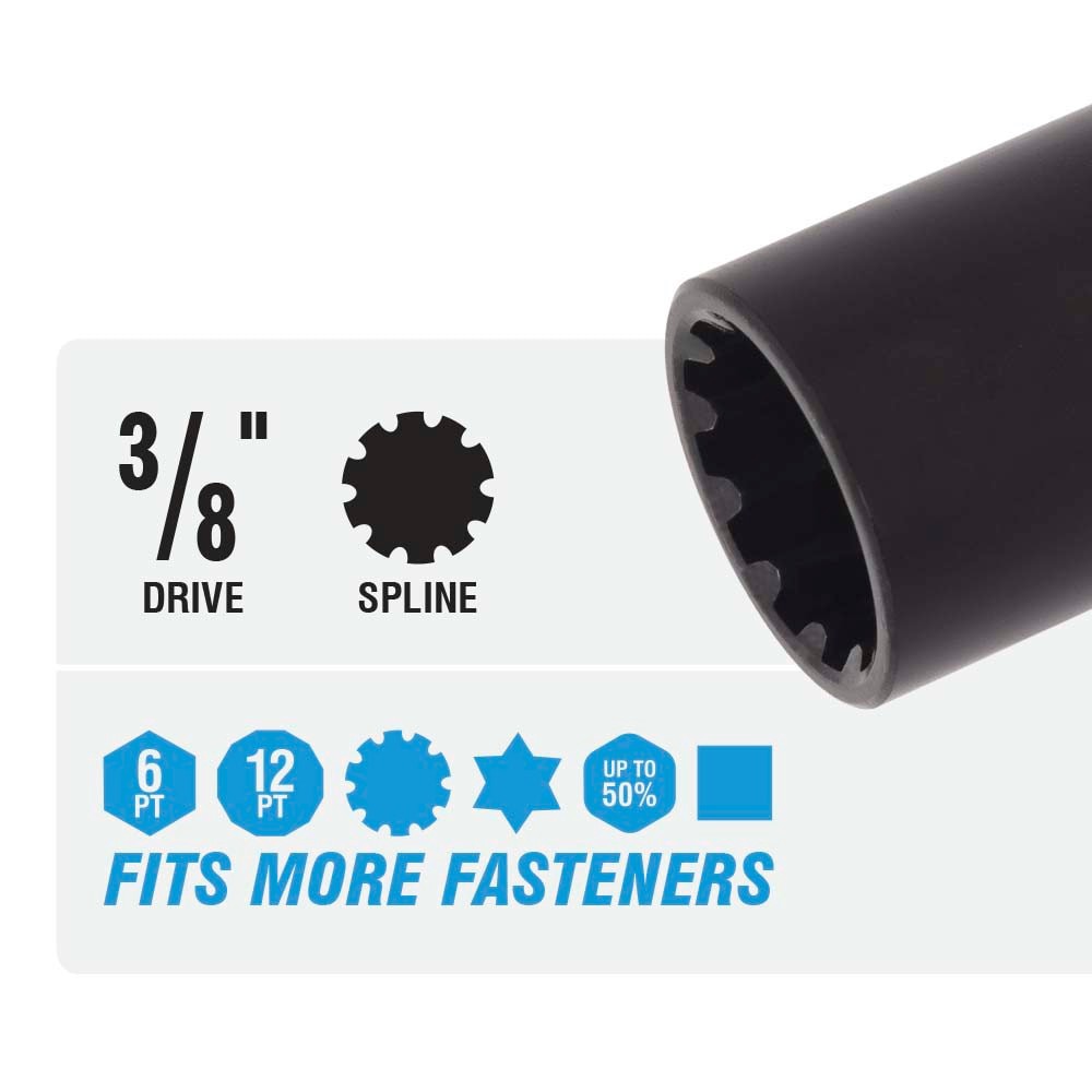 slide 4 of 6, Spyder 6 -Piece Standard (SAE) 3/8-in Drive Set 6-point/12-point/Spline/Star/Square Impact Socket Set, 1 ct