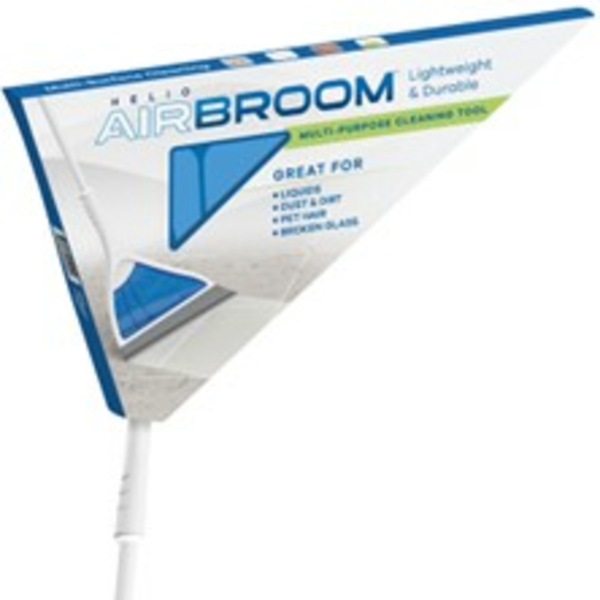 slide 1 of 6, Helio AIR Broom 12-in Plastic Multi-surface Angle with dustpan Upright Broom, 1 ct