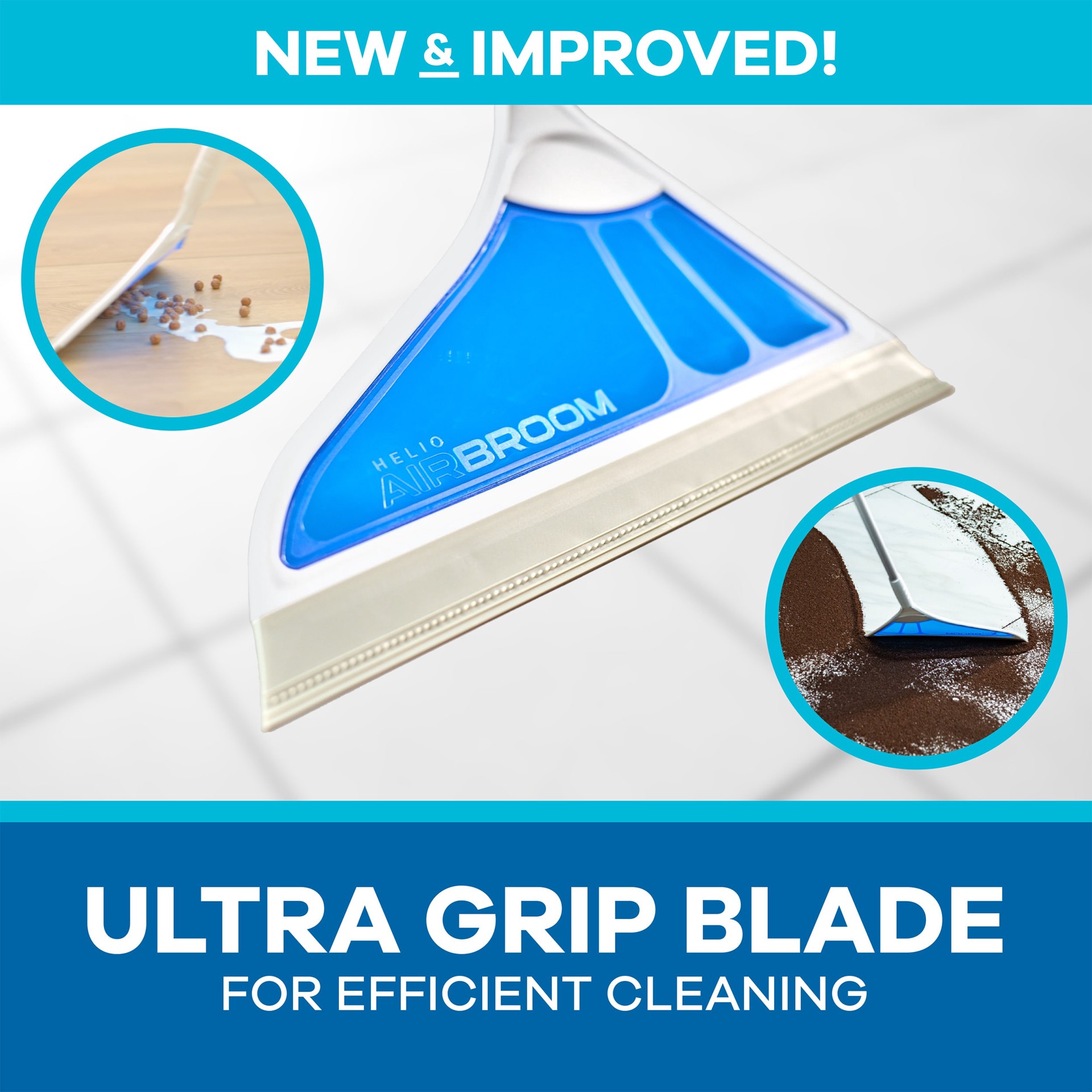 slide 5 of 6, Helio AIR Broom 12-in Plastic Multi-surface Angle with dustpan Upright Broom, 1 ct