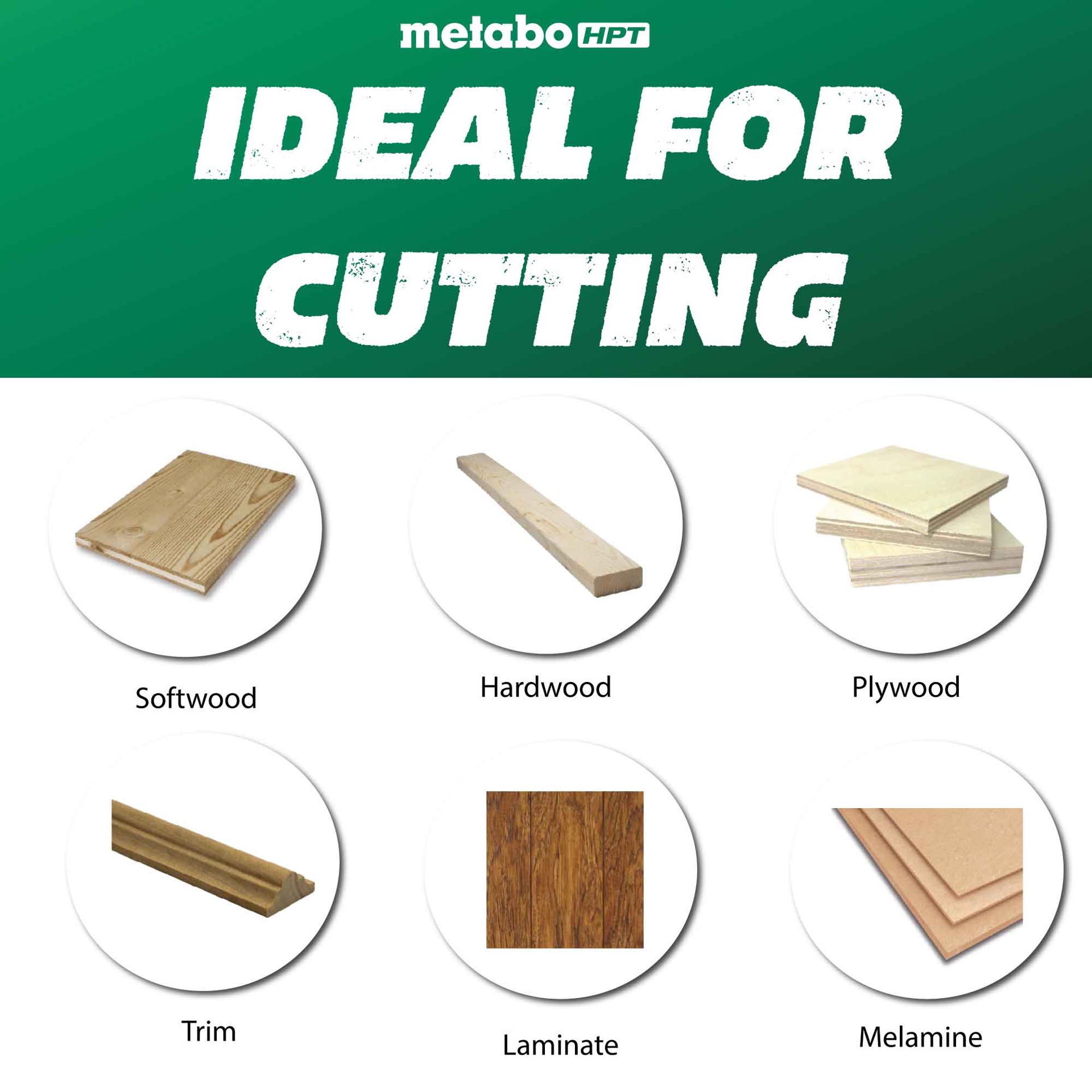 slide 3 of 6, Metabo HPT 10-in 80 -Tooth Ultra fine Finish Tungsten carbide-tipped steel Circular saw blade Individual, 1 ct