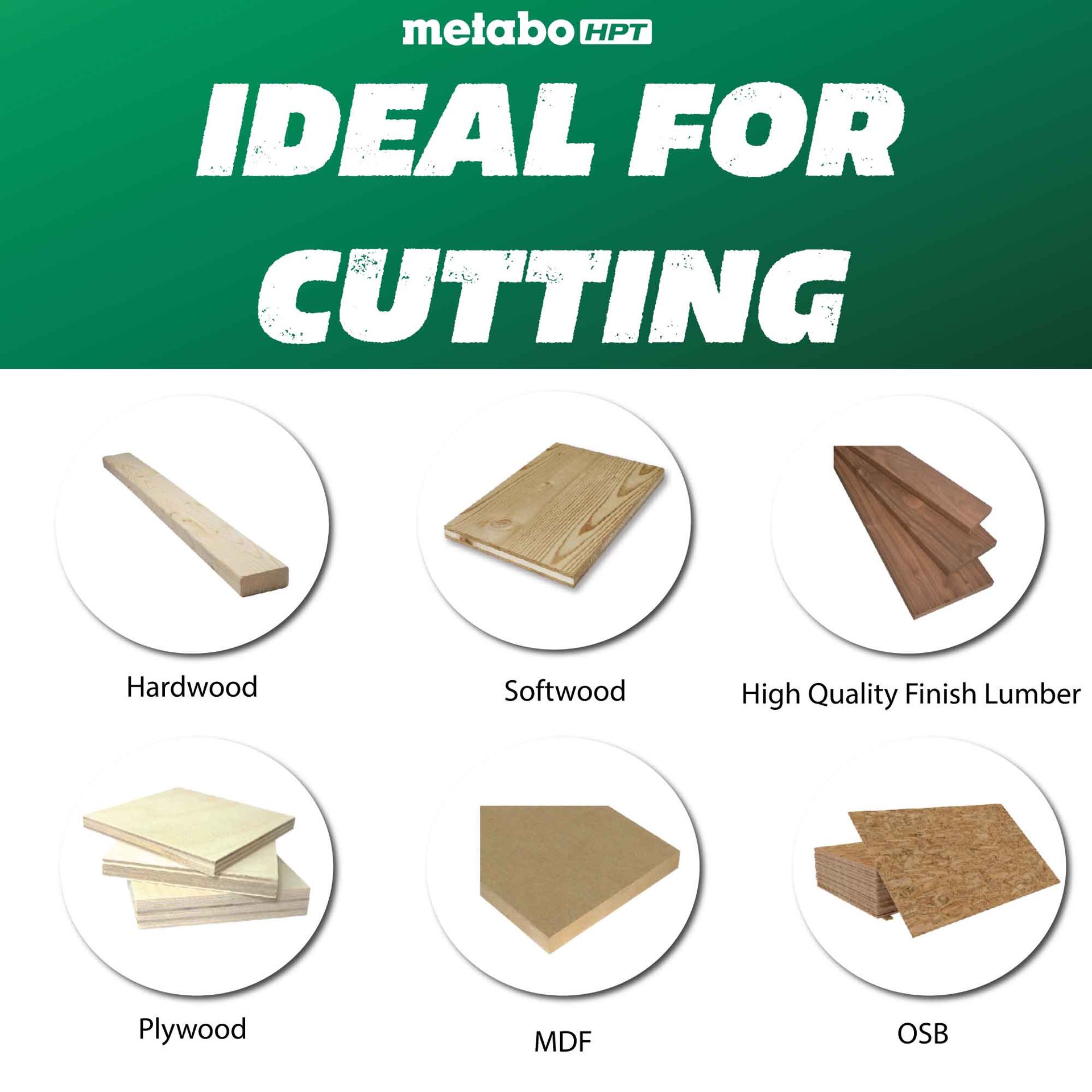 slide 3 of 6, Metabo HPT 12-in 80 -Tooth Fine Finish Tungsten carbide-tipped steel Circular saw blade Individual, 1 ct