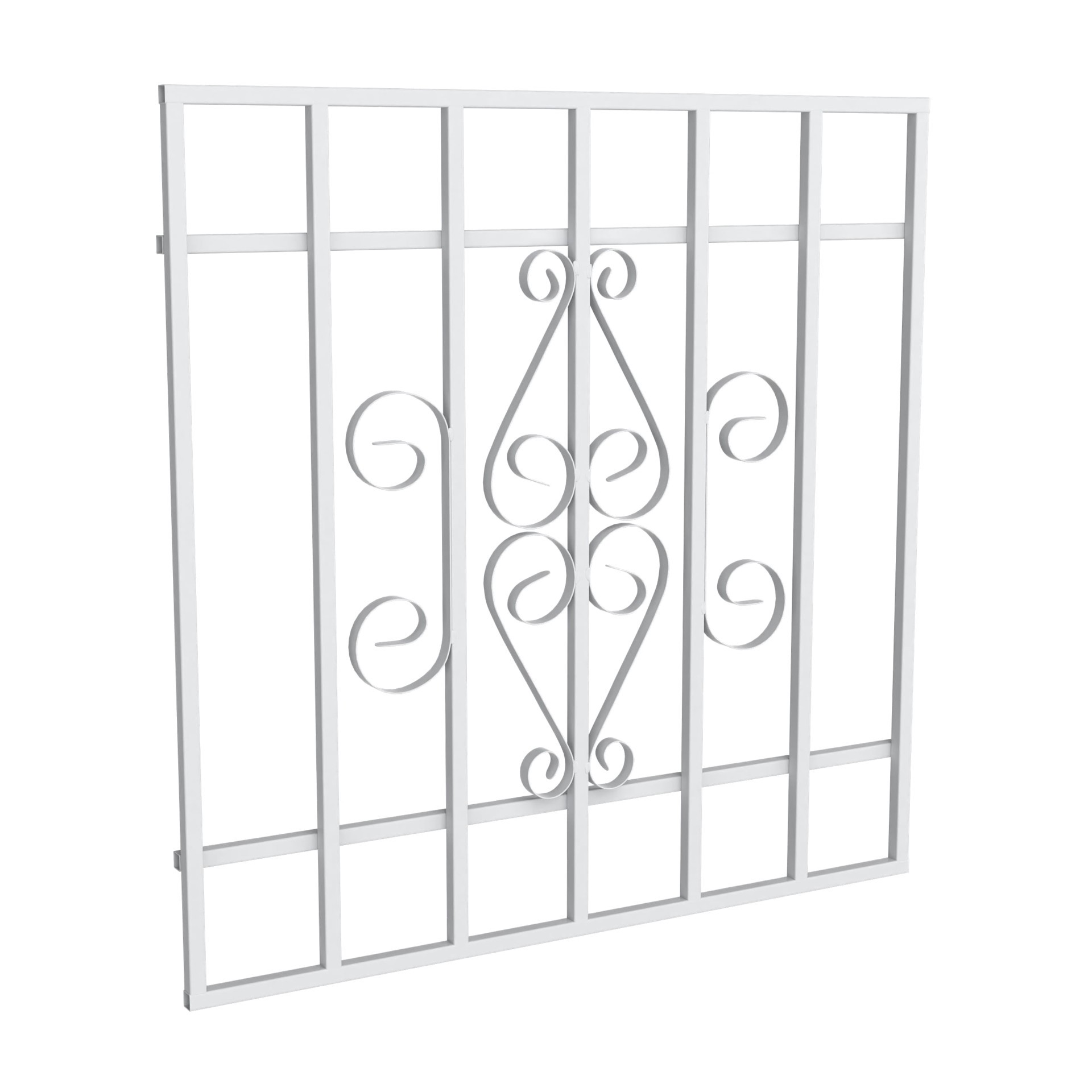 slide 2 of 3, RELIABILT Magnum 24-in x 24-in White Steel Fixed Window Security Bar, 1 ct