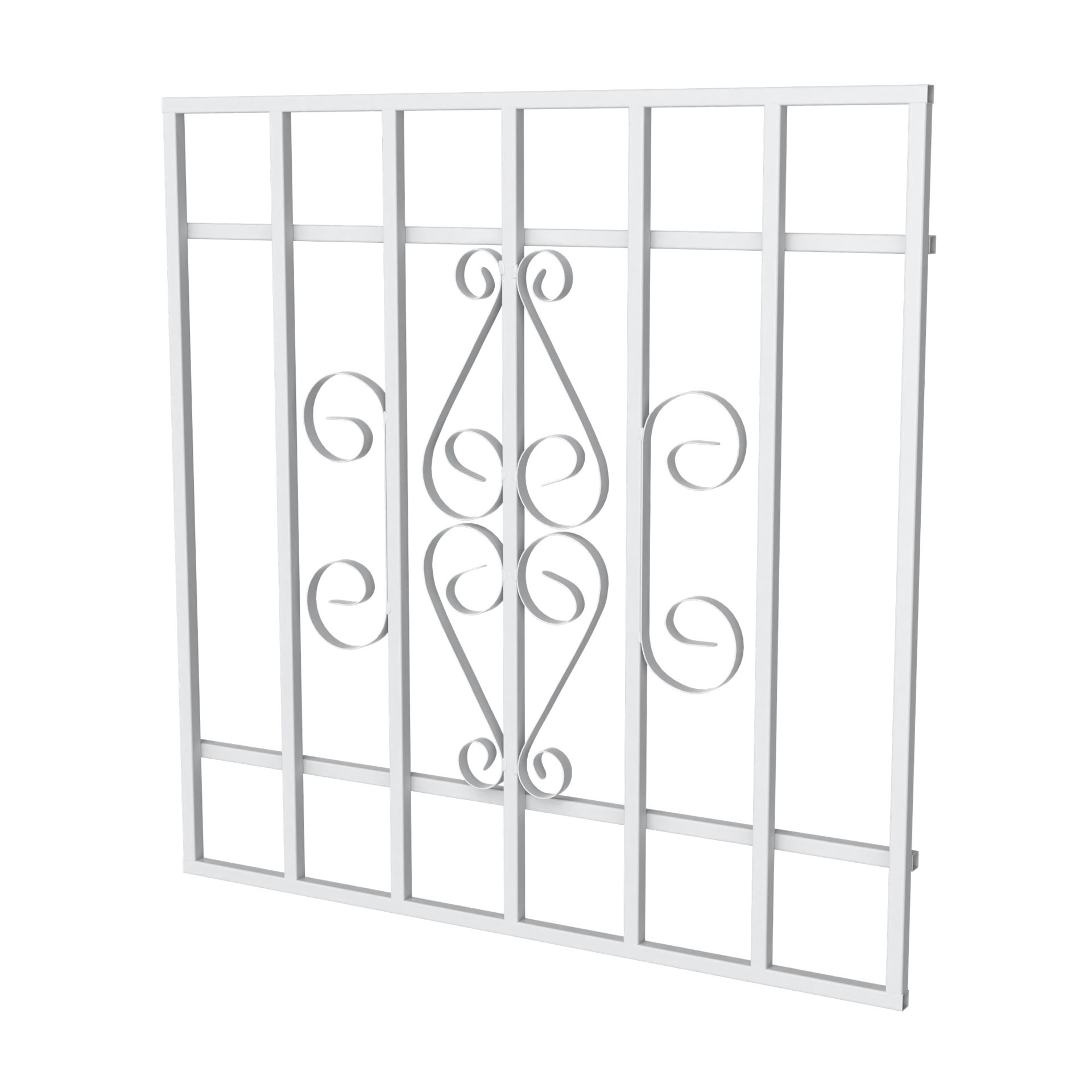 slide 3 of 3, RELIABILT Magnum 24-in x 24-in White Steel Fixed Window Security Bar, 1 ct