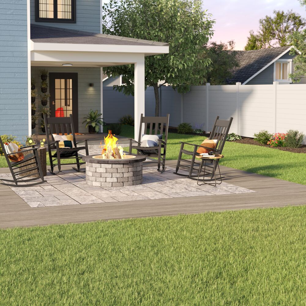 slide 5 of 6, MoistureShield 23-in L x 23-in W x 5-in H Square InstaDeck Black Plastic Patio kit Multi-pack, 1 ct