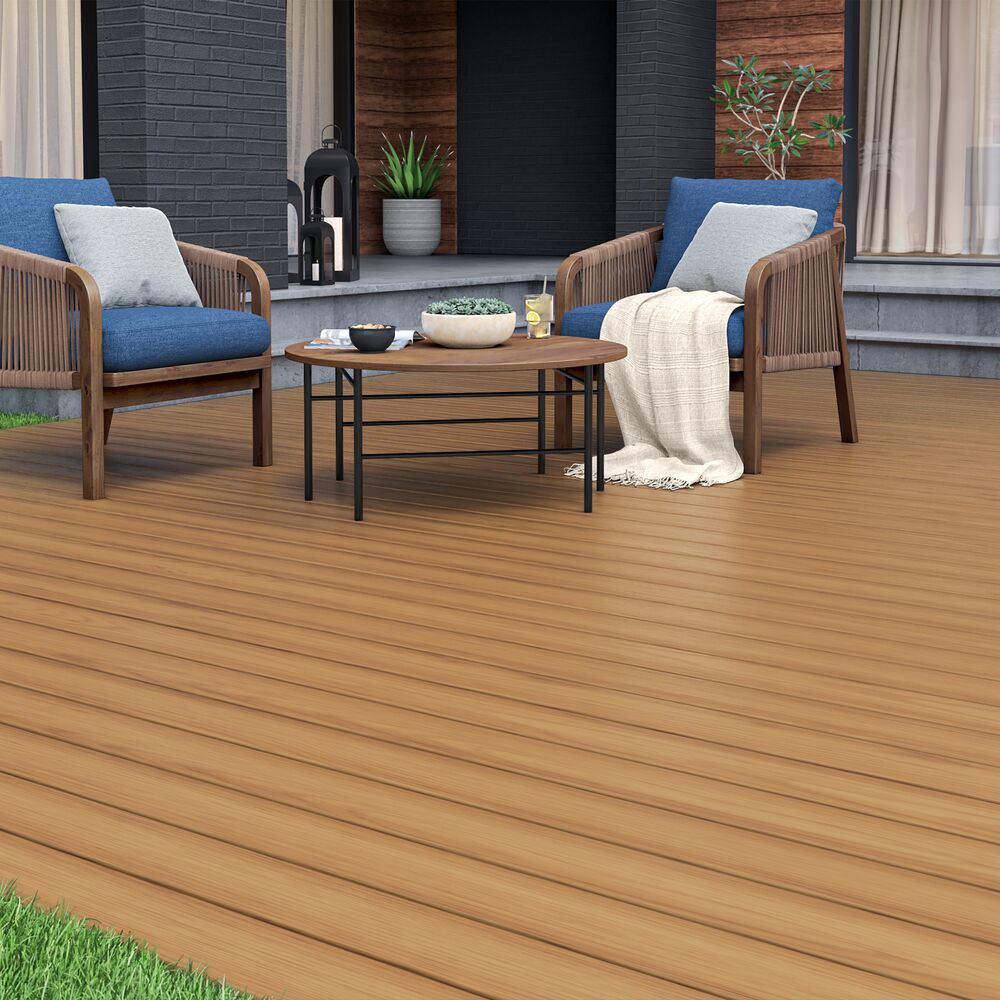 slide 6 of 6, MoistureShield 23-in L x 23-in W x 5-in H Square InstaDeck Black Plastic Patio kit Multi-pack, 1 ct