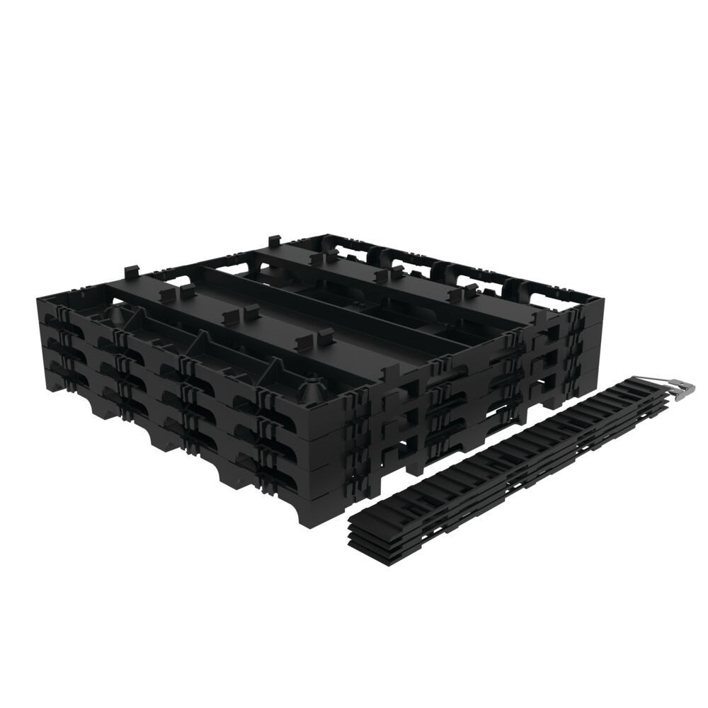 slide 1 of 6, MoistureShield 23-in L x 23-in W x 5-in H Square InstaDeck Black Plastic Patio kit Multi-pack, 1 ct