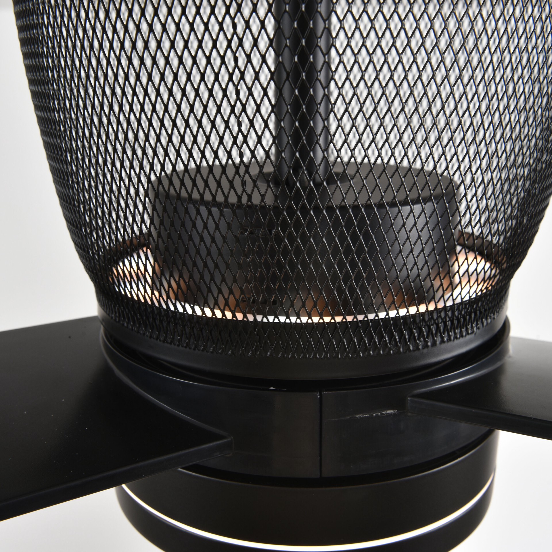 slide 6 of 6, ALTITUDE Moxy 52-in Matte Black with Matte Black Blades Color-Changing Integrated LED Covered Outdoor Smart Cage Ceiling Fan With Light 3 -Blade, 1 ct