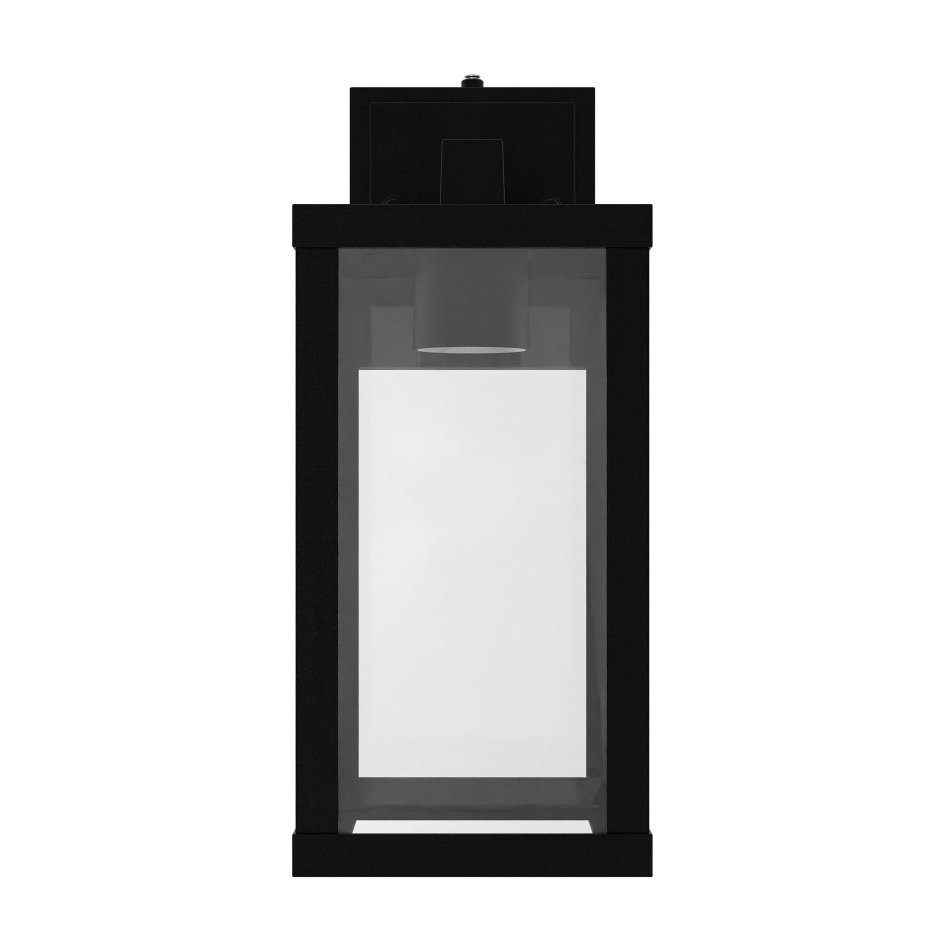 slide 2 of 6, Project Source GAVIN 1 -Light 12.4-in H Matte Black Hardwired Dusk to Dawn Outdoor Wall Light, 1 ct