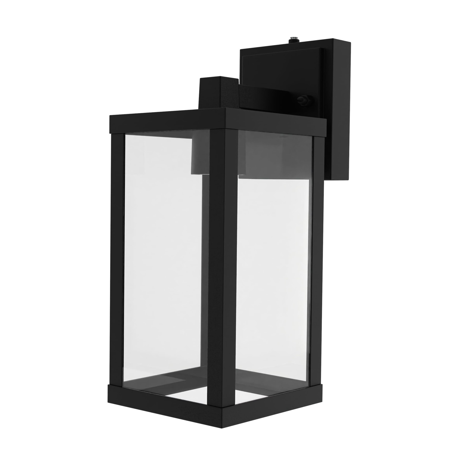slide 4 of 6, Project Source GAVIN 1 -Light 12.4-in H Matte Black Hardwired Dusk to Dawn Outdoor Wall Light, 1 ct