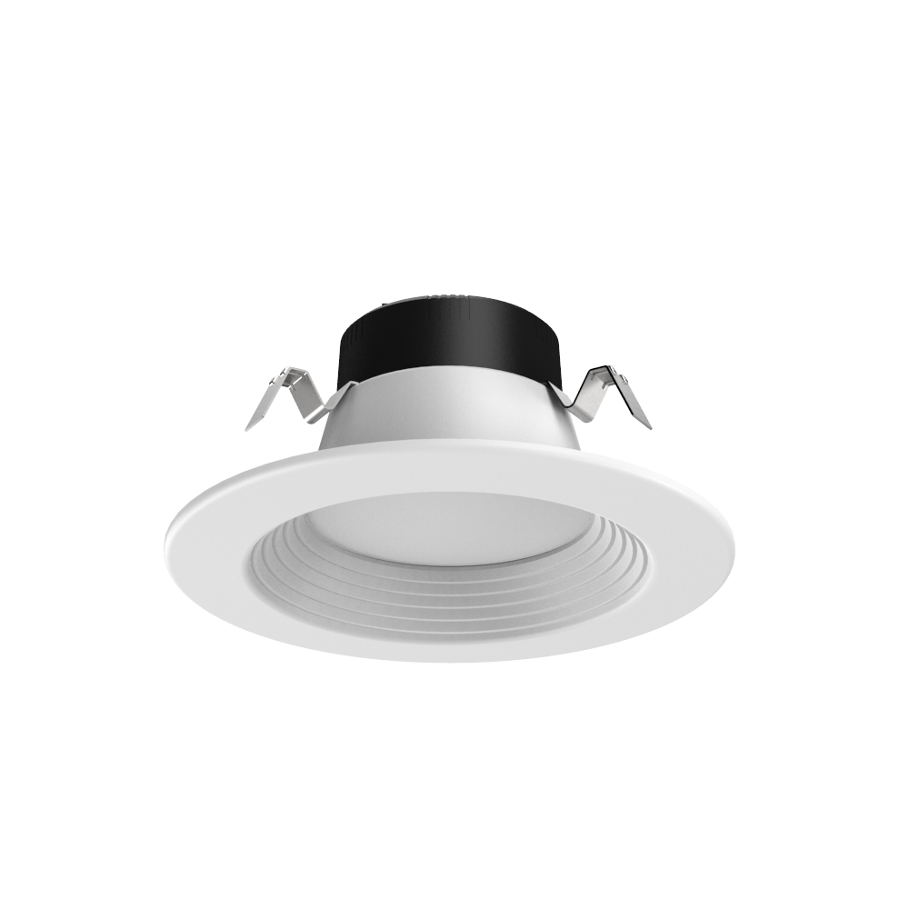 slide 1 of 6, Utilitech White 4-in 1000 -Lumens Switchable white Round Dimmable LED Wet rated Recessed Downlight, 1 ct