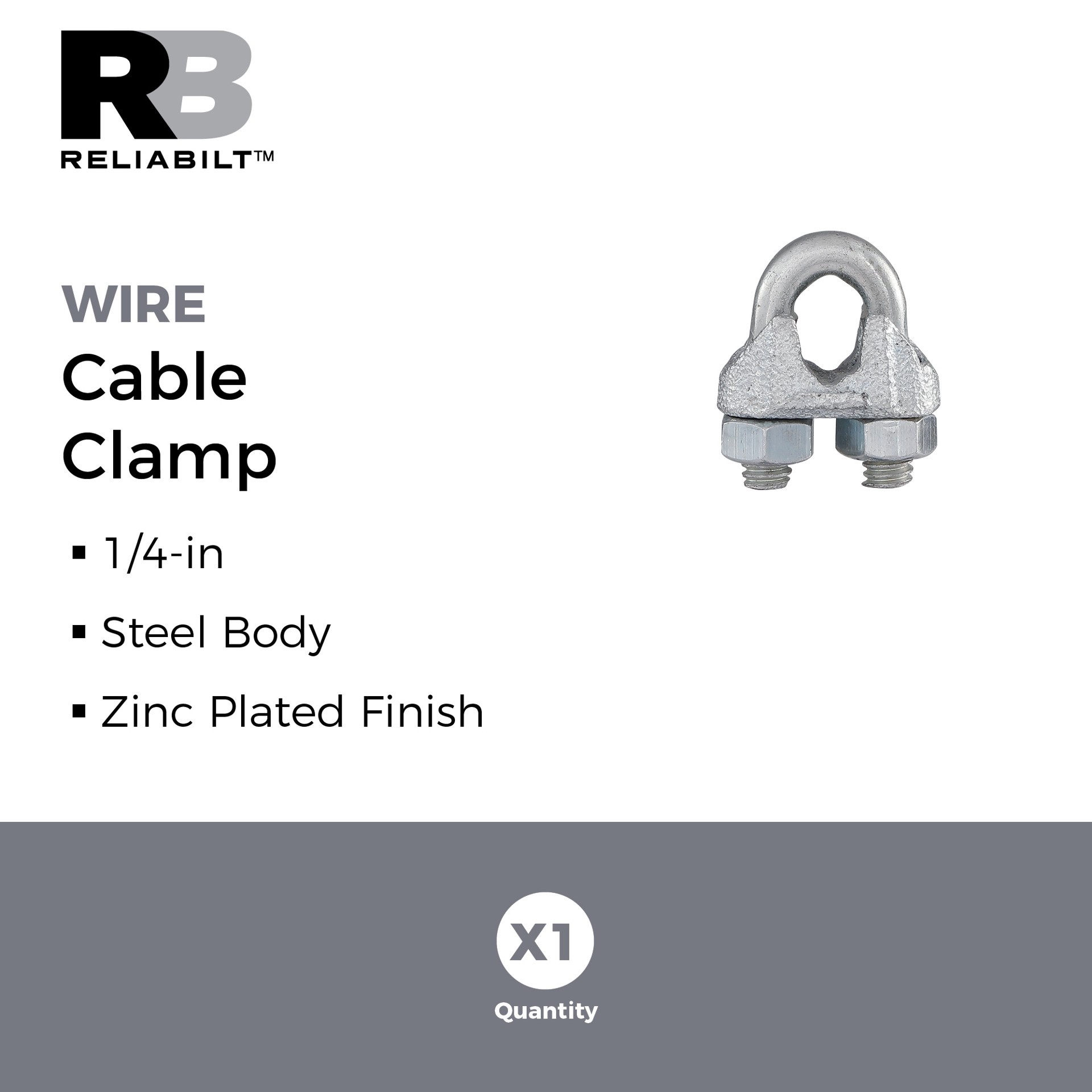 slide 2 of 6, RELIABILT N248-294 3230 Wire Cable Clamps In Zinc Plated, 1 ct