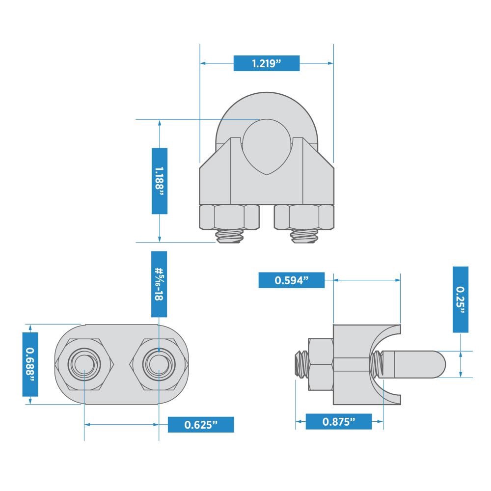 slide 6 of 6, RELIABILT N248-294 3230 Wire Cable Clamps In Zinc Plated, 1 ct