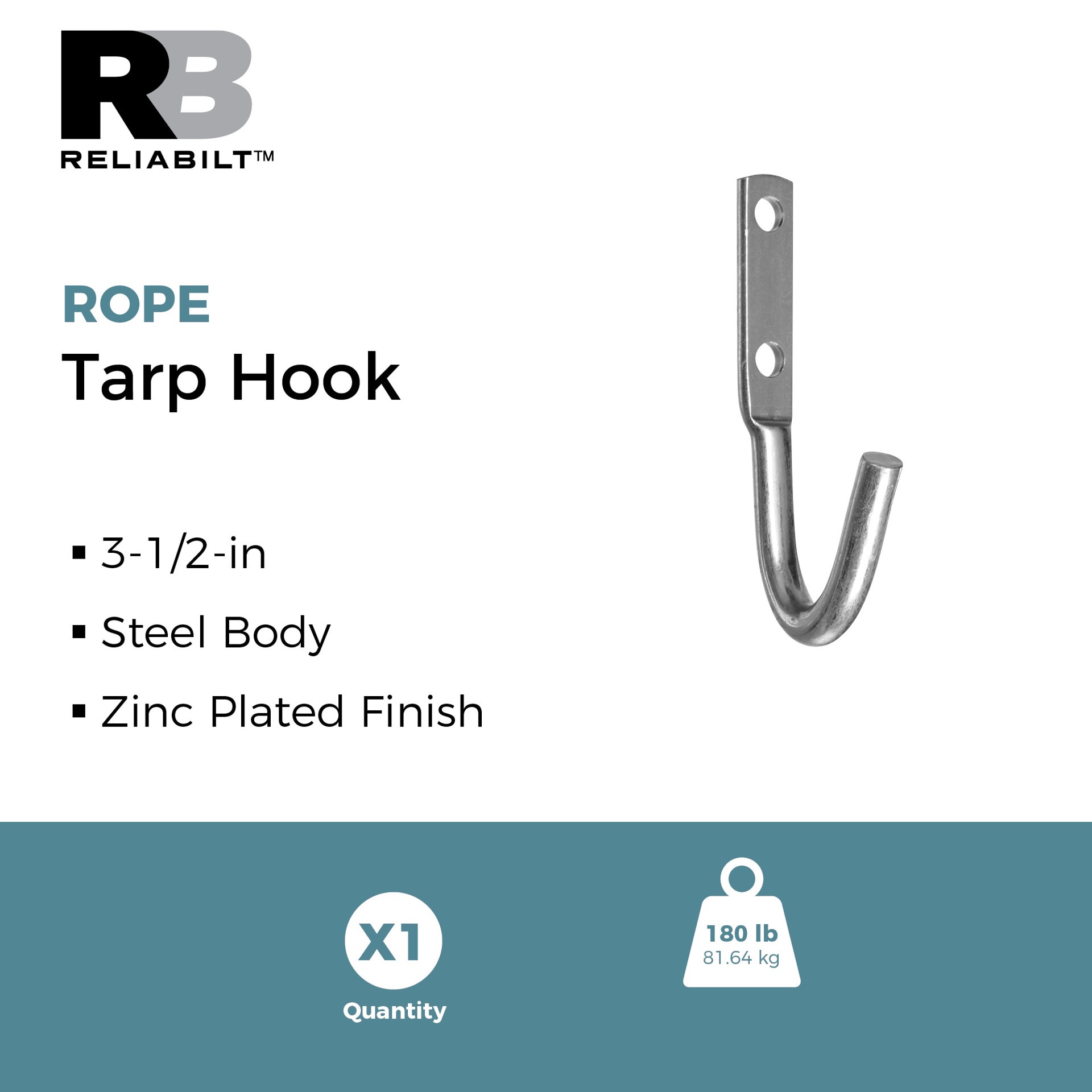 slide 2 of 6, RELIABILT Tarp hook 1 tarp hook, 1 ct