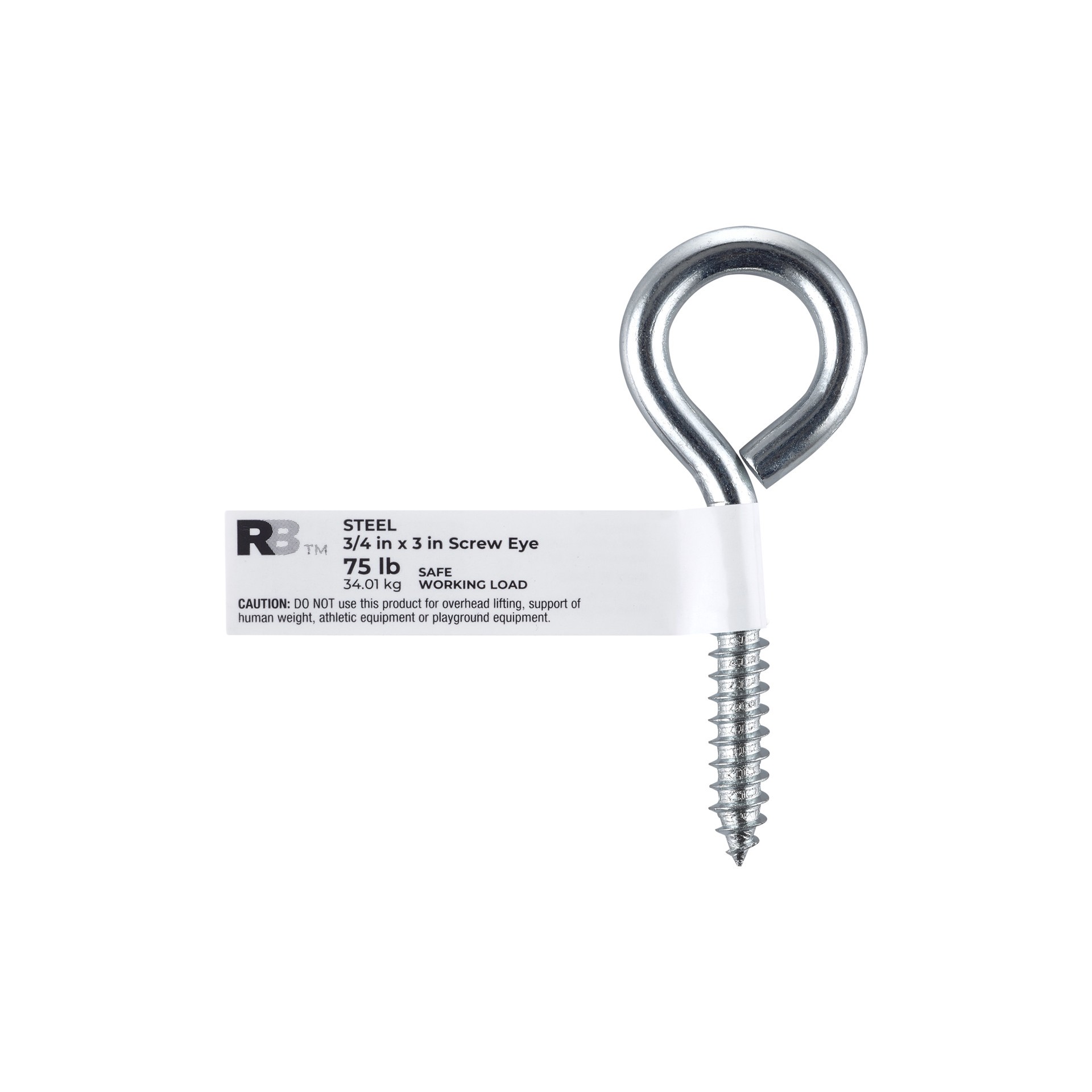 slide 6 of 6, RELIABILT 3/4-in 3-in Zinc-plated Interior/Exterior Coarse Thread Eye Bolt, 1 ct