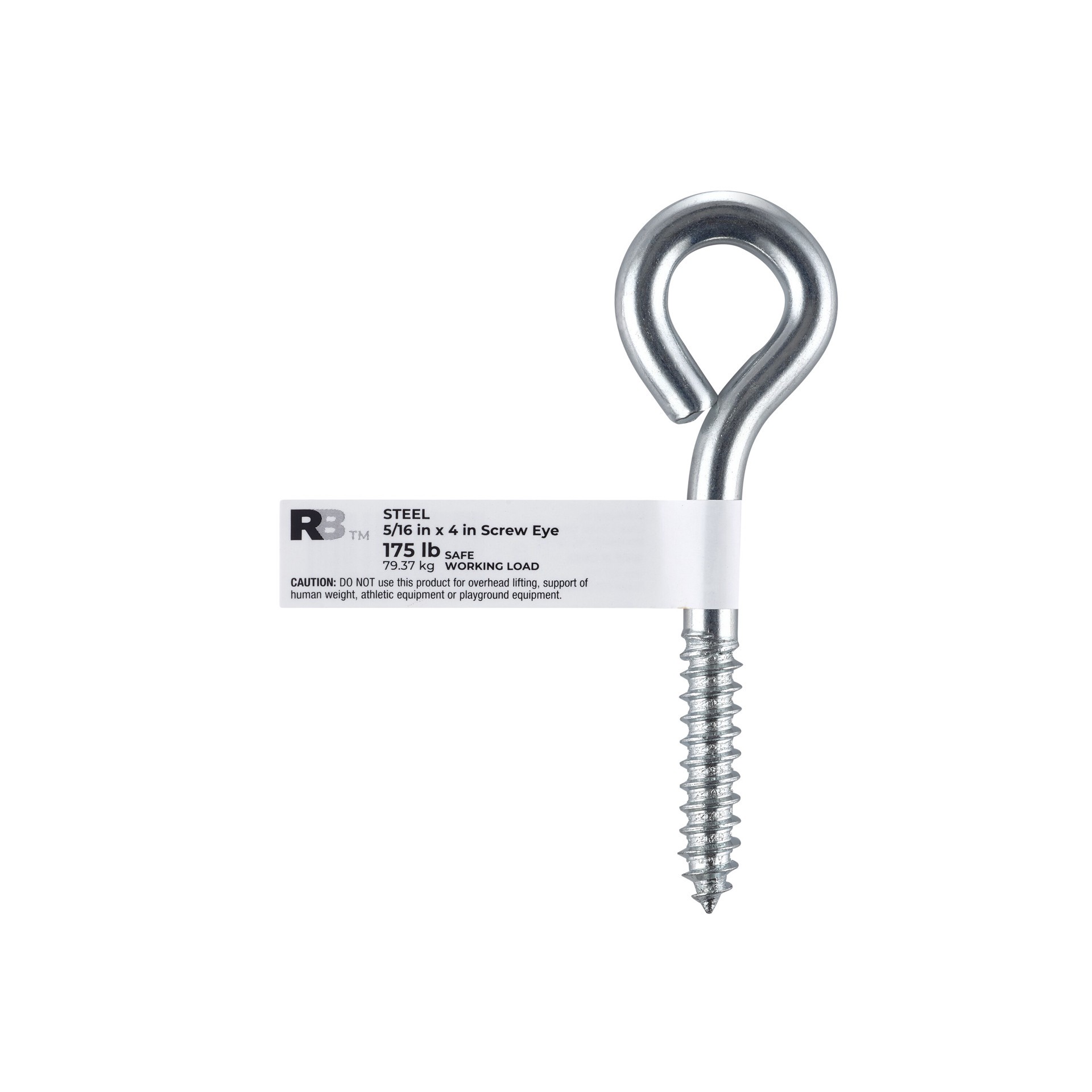 slide 5 of 6, RELIABILT 5/16-in 4-in Zinc-plated Interior/Exterior Coarse Thread Eye Bolt, 1 ct