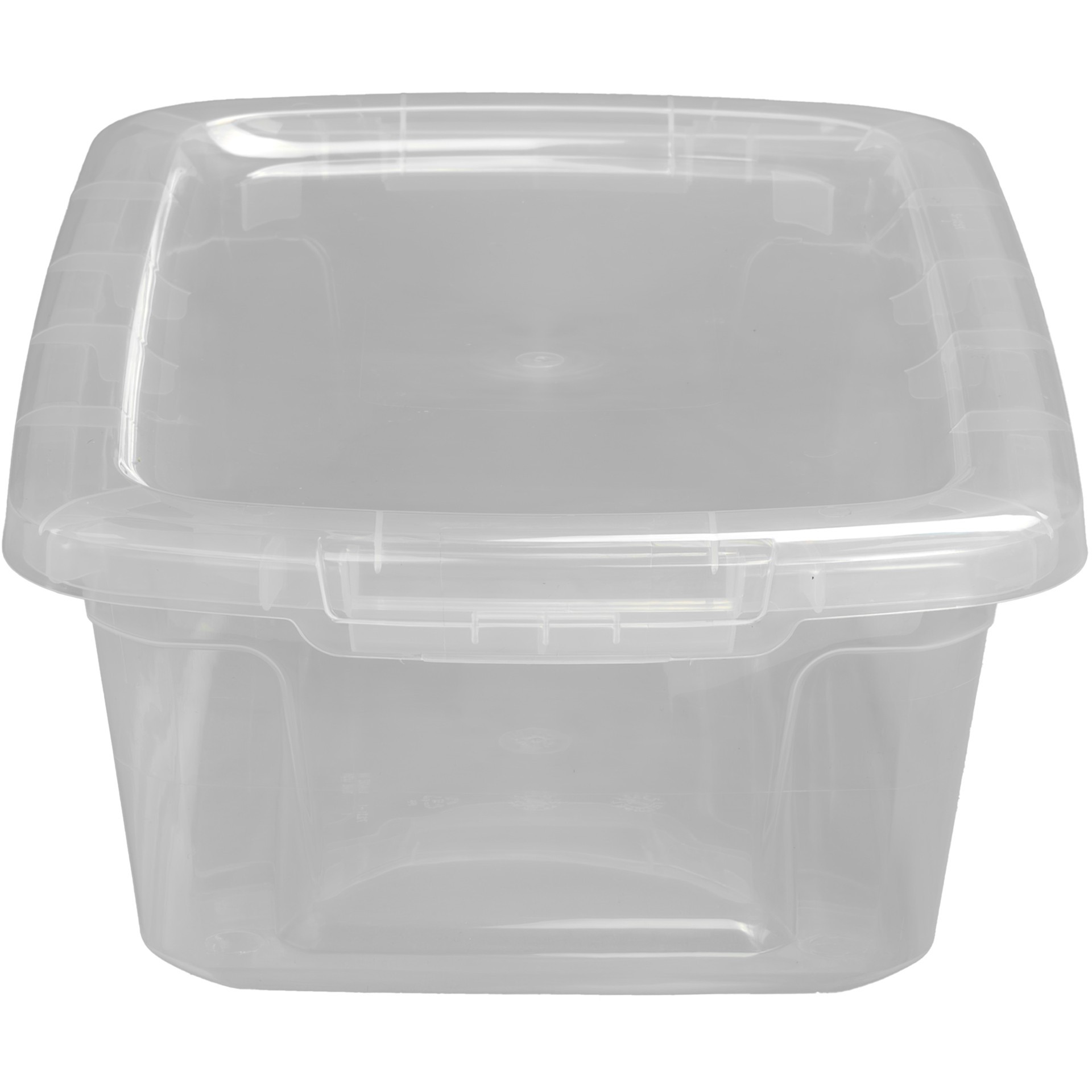 slide 2 of 6, Project Source Medium 3.25 -Gallons ( 13 -Quarts ) Clear Stackable Tote with Standard Snap Lid, 1 ct
