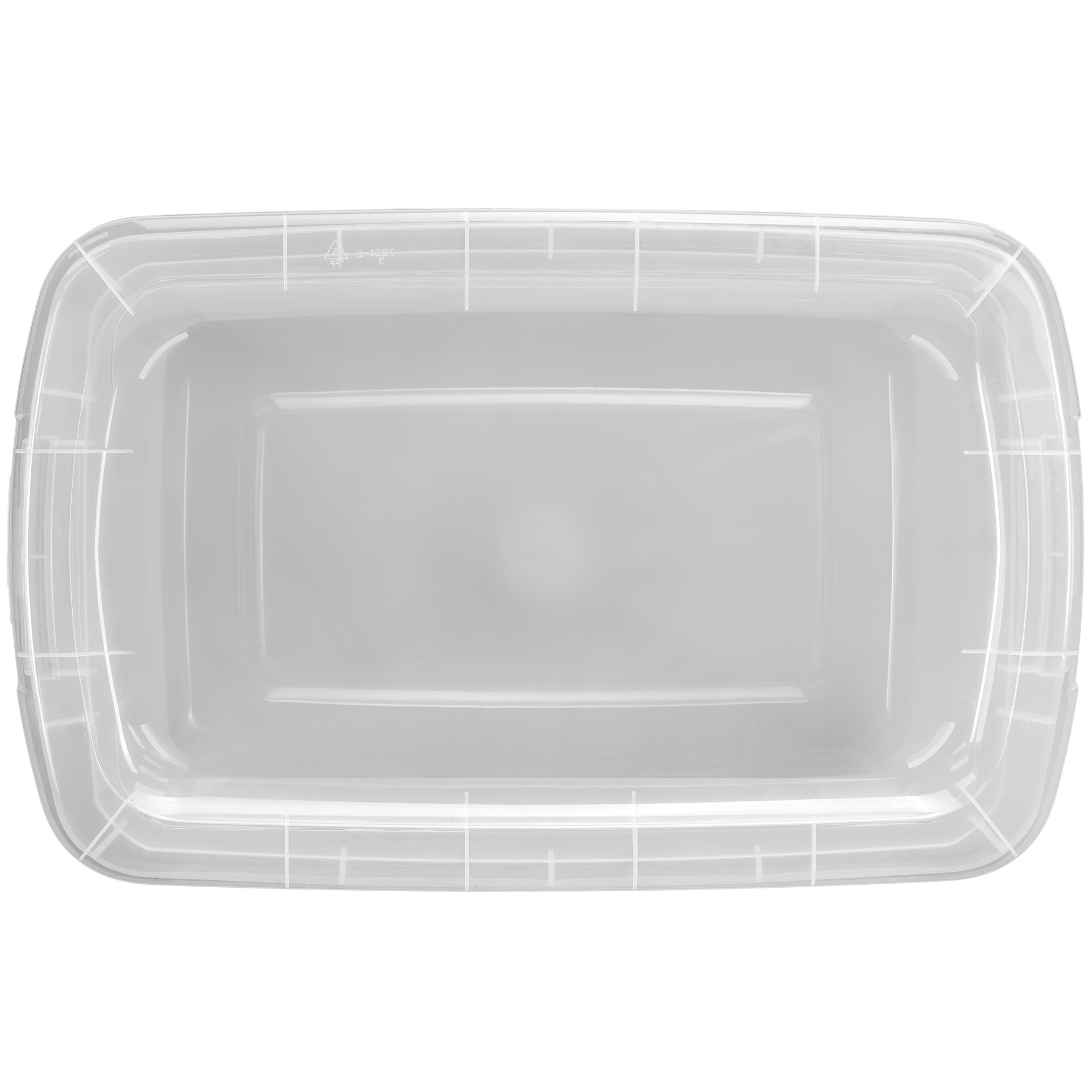 slide 5 of 6, Project Source Medium 3.25 -Gallons ( 13 -Quarts ) Clear Stackable Tote with Standard Snap Lid, 1 ct