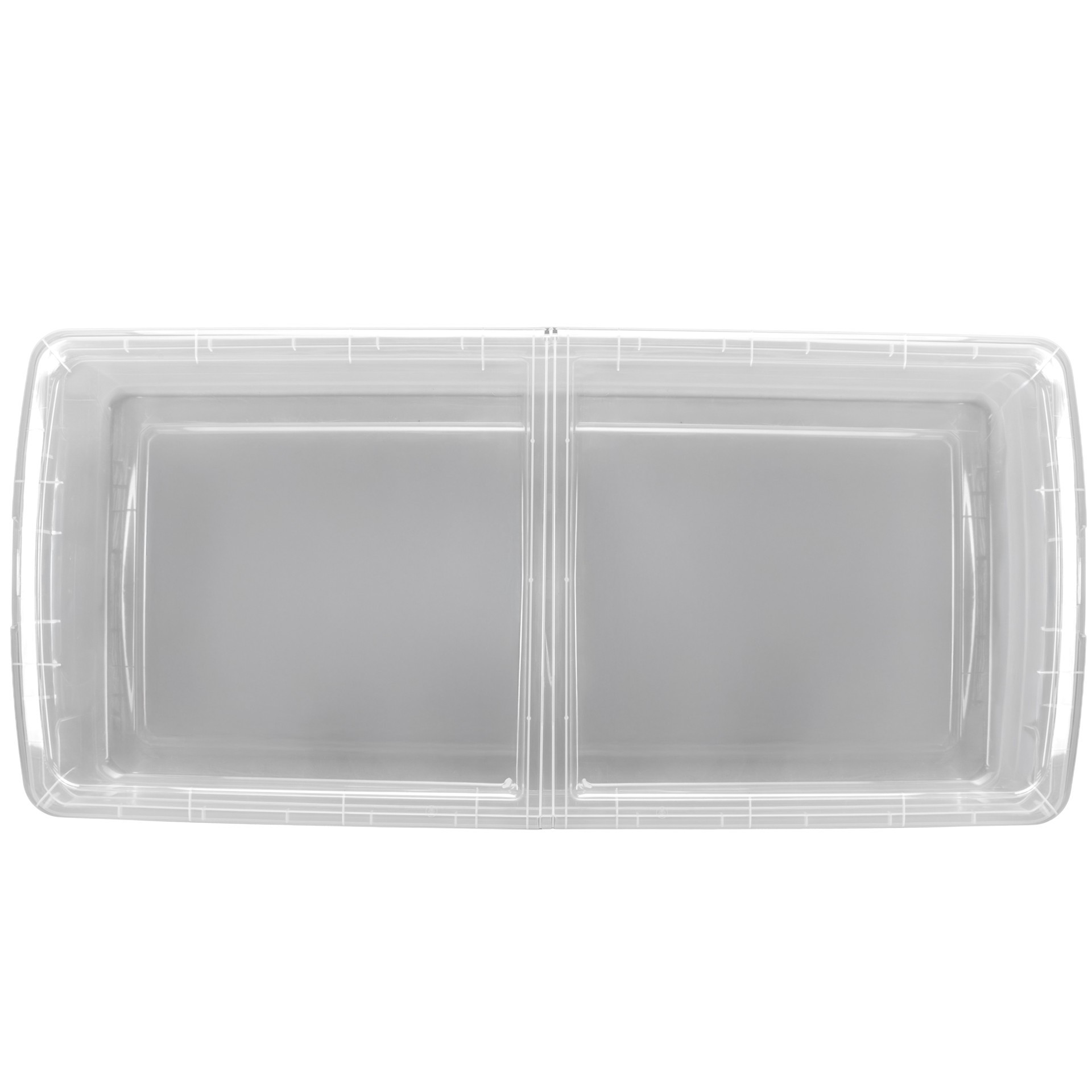 slide 5 of 6, Project Source X-large 17.5 -Gallons ( 70 -Quarts ) Clear Stackable Underbed tote with Standard Snap Lid, 1 ct