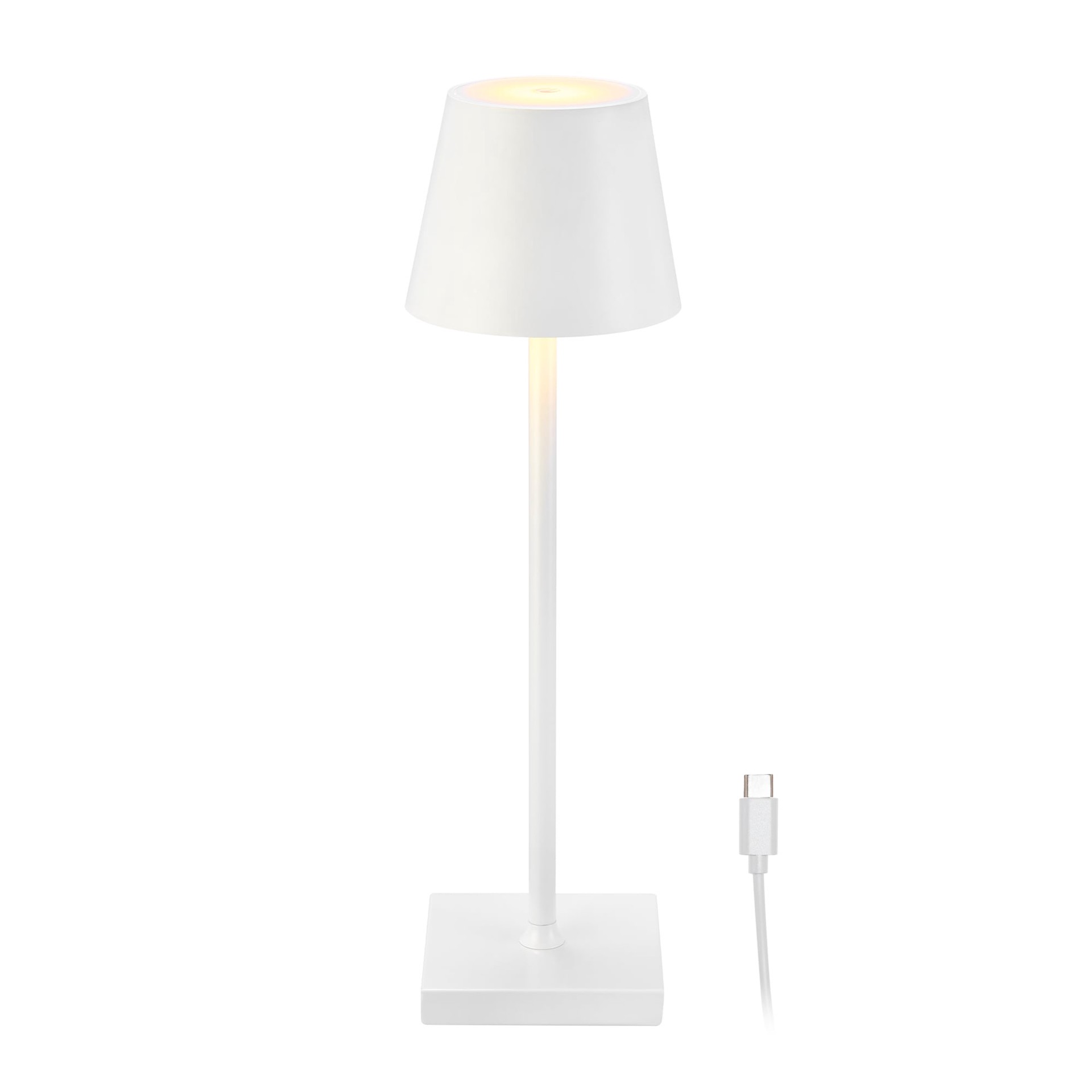 slide 2 of 6, Origin 21 15-in Matte white LED Touch Table Lamp with Metal Shade, 1 ct