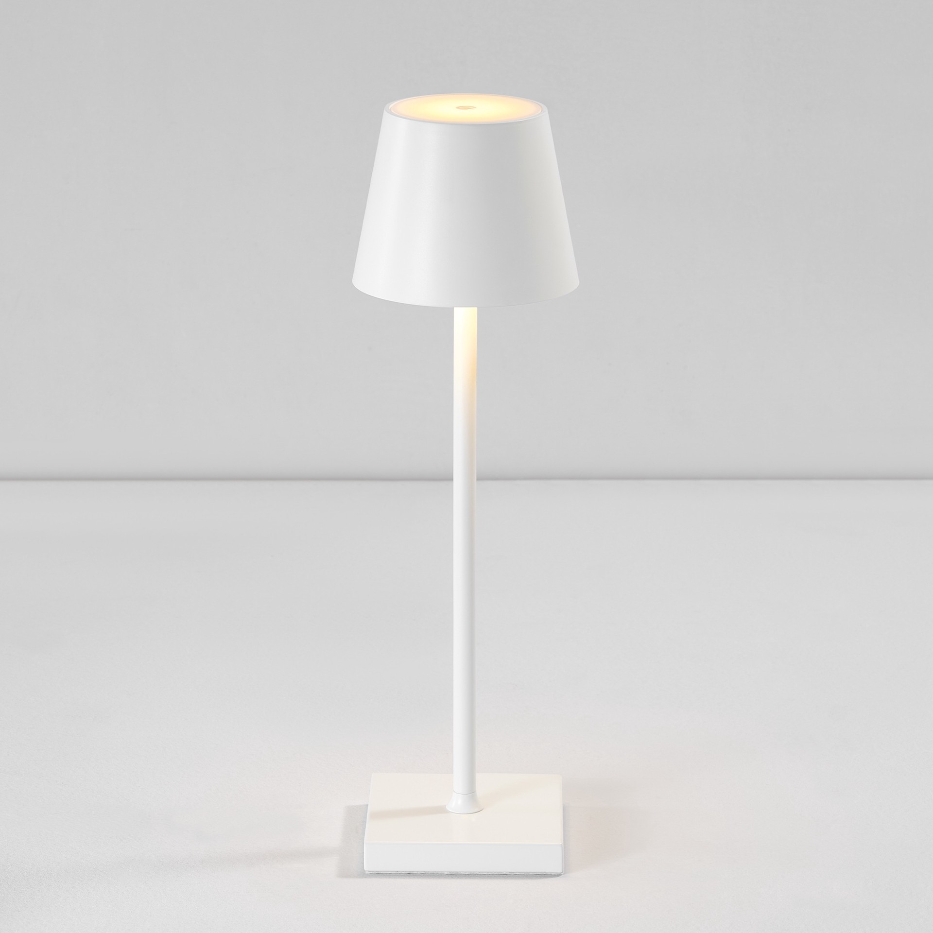 slide 4 of 6, Origin 21 15-in Matte white LED Touch Table Lamp with Metal Shade, 1 ct