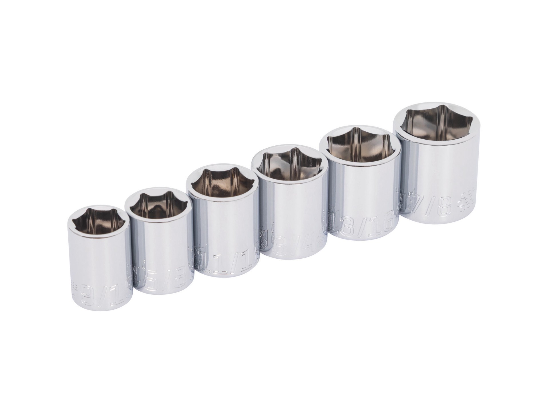 slide 2 of 3, Kobalt 3/8-in Drive Standard (SAE) Shallow Socket Set 6 -Pieces, 1 ct