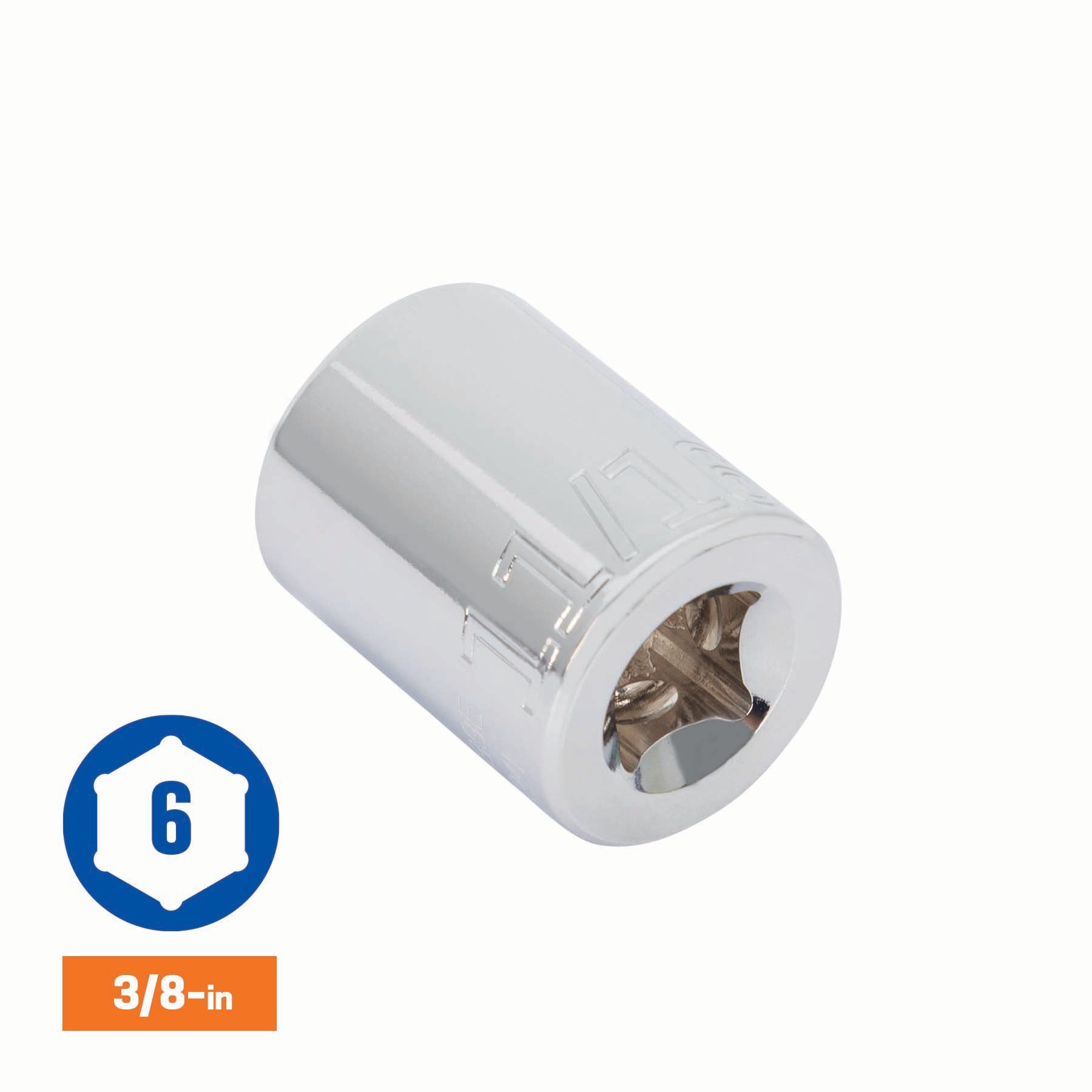 slide 3 of 3, Kobalt 3/8-in Drive Standard (SAE) Shallow Socket Set 6 -Pieces, 1 ct