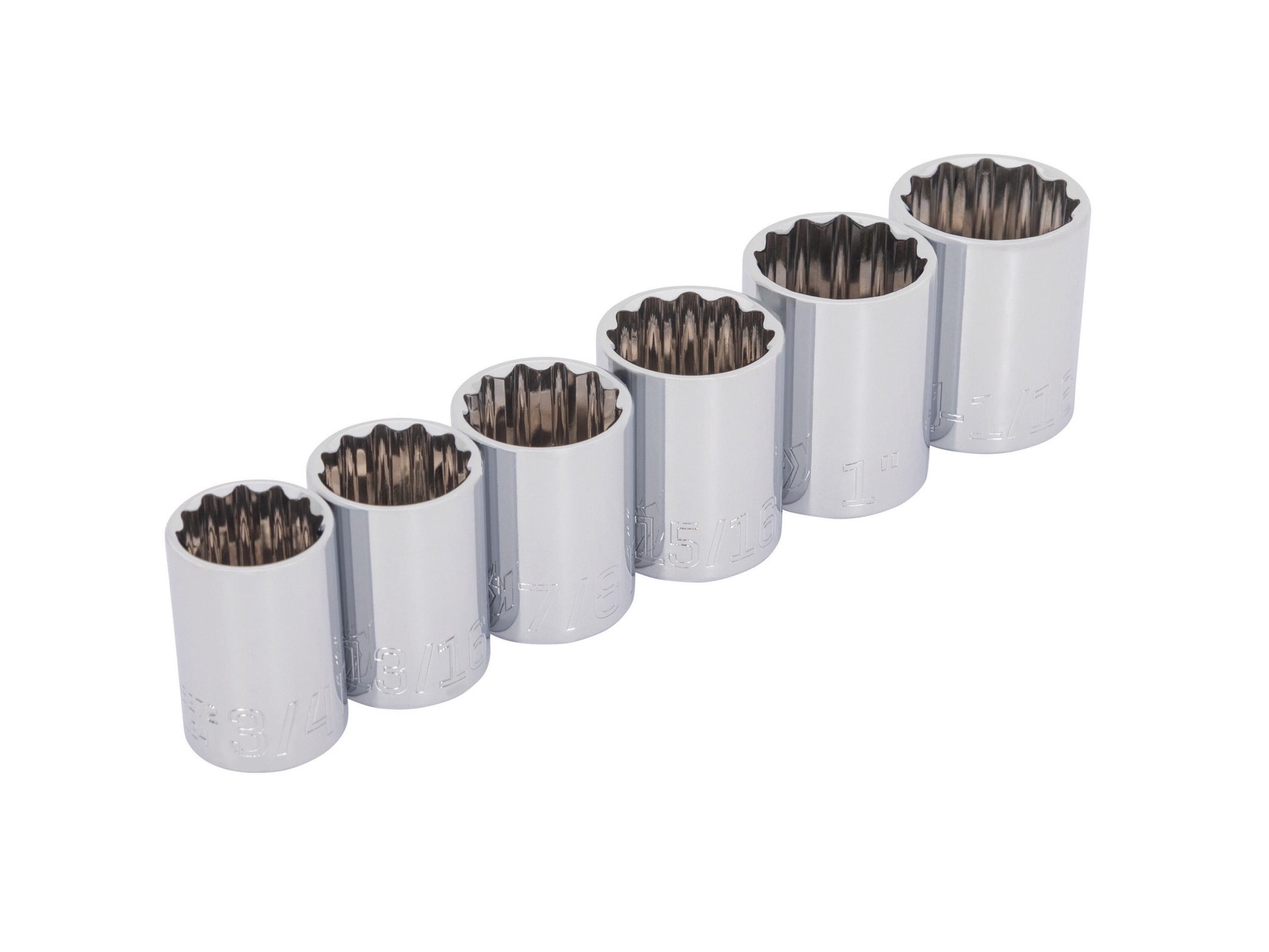 slide 2 of 2, Kobalt 1/2-in Drive Standard (SAE) Shallow Socket Set 6 -Pieces, 1 ct