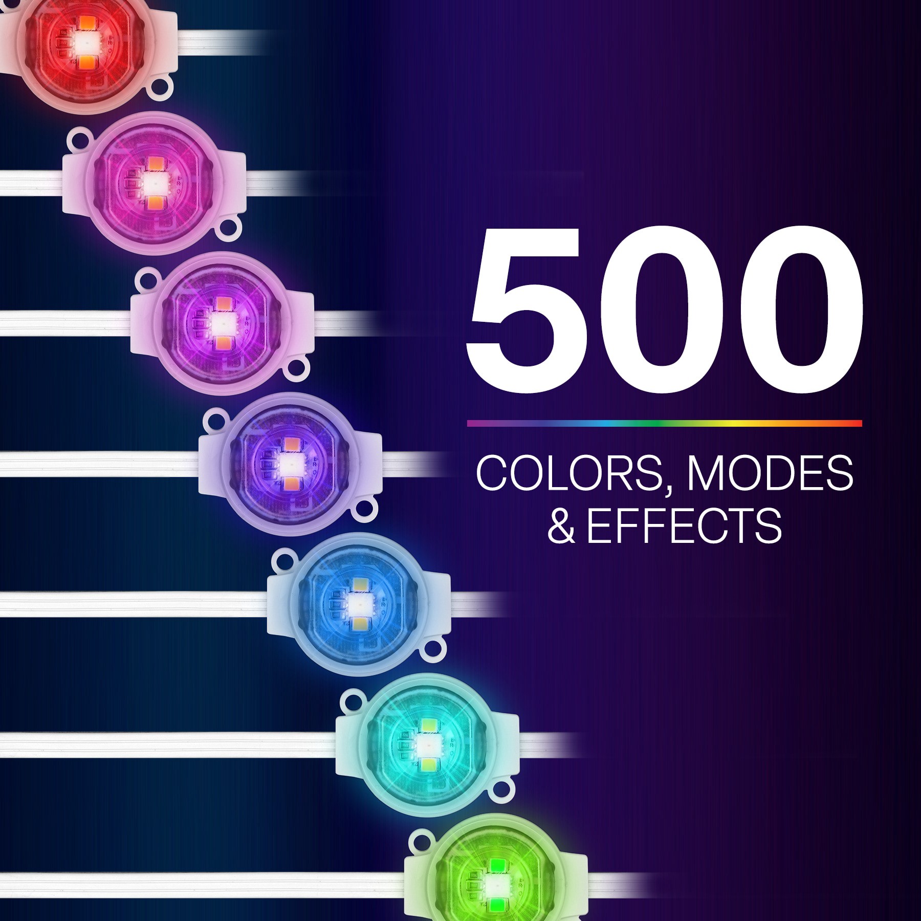 slide 5 of 6, Harbor Breeze 50-ft Plug-in White Indoor/Outdoor String Light with Color changing -Light LED Novelty Bulbs with Remote, 1 ct