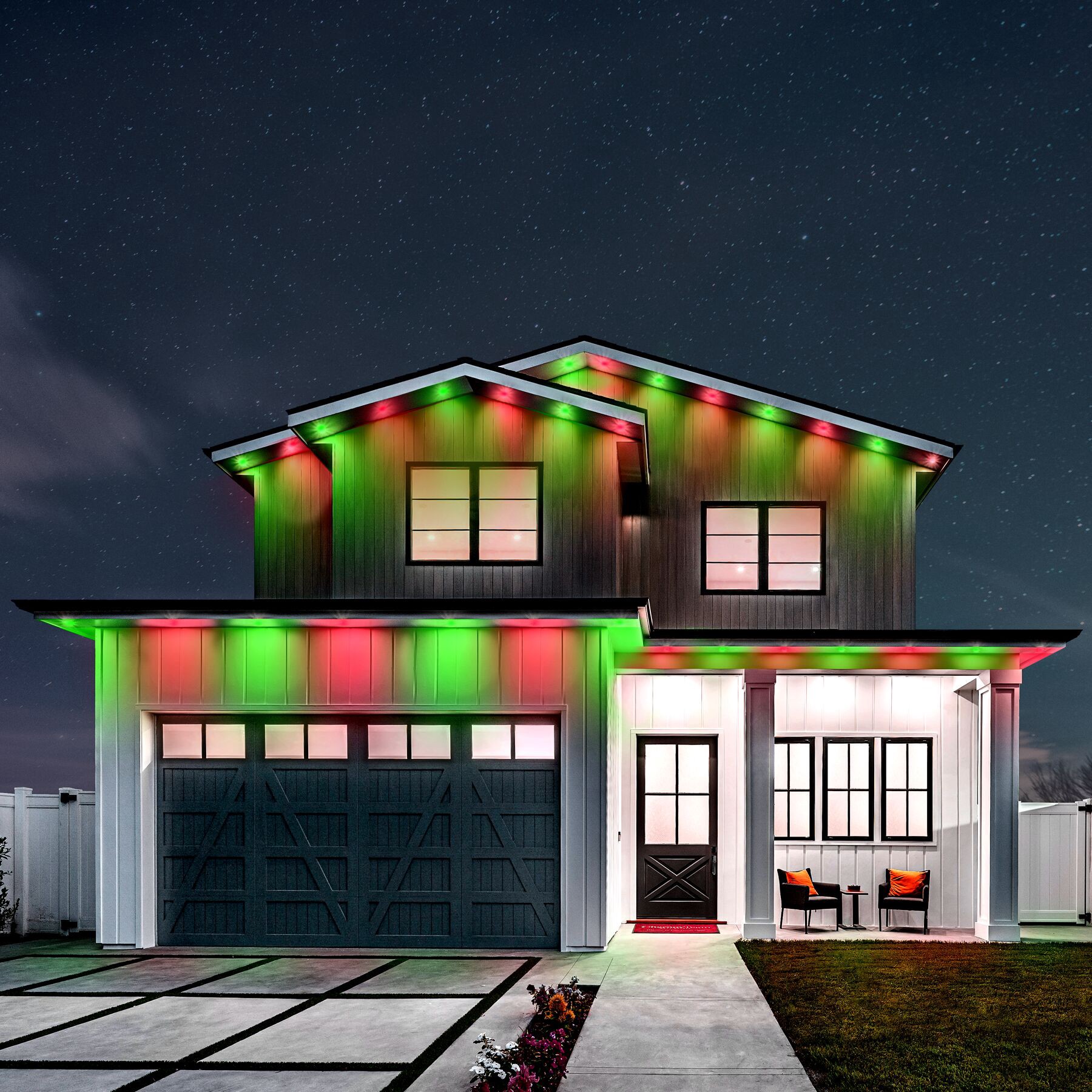 slide 6 of 6, Harbor Breeze 50-ft Plug-in White Indoor/Outdoor String Light with Color changing -Light LED Novelty Bulbs with Remote, 1 ct