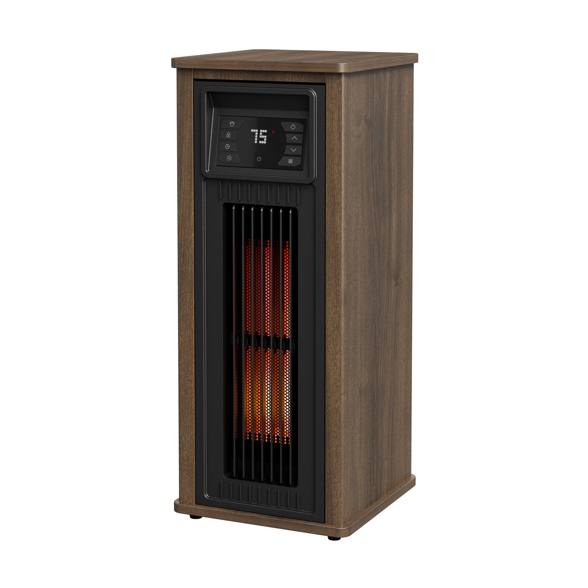 slide 3 of 6, Utilitech 1500 -Watt Infrared quartz Tower Indoor Electric Space Heater with Thermostat with Remote, 1 ct