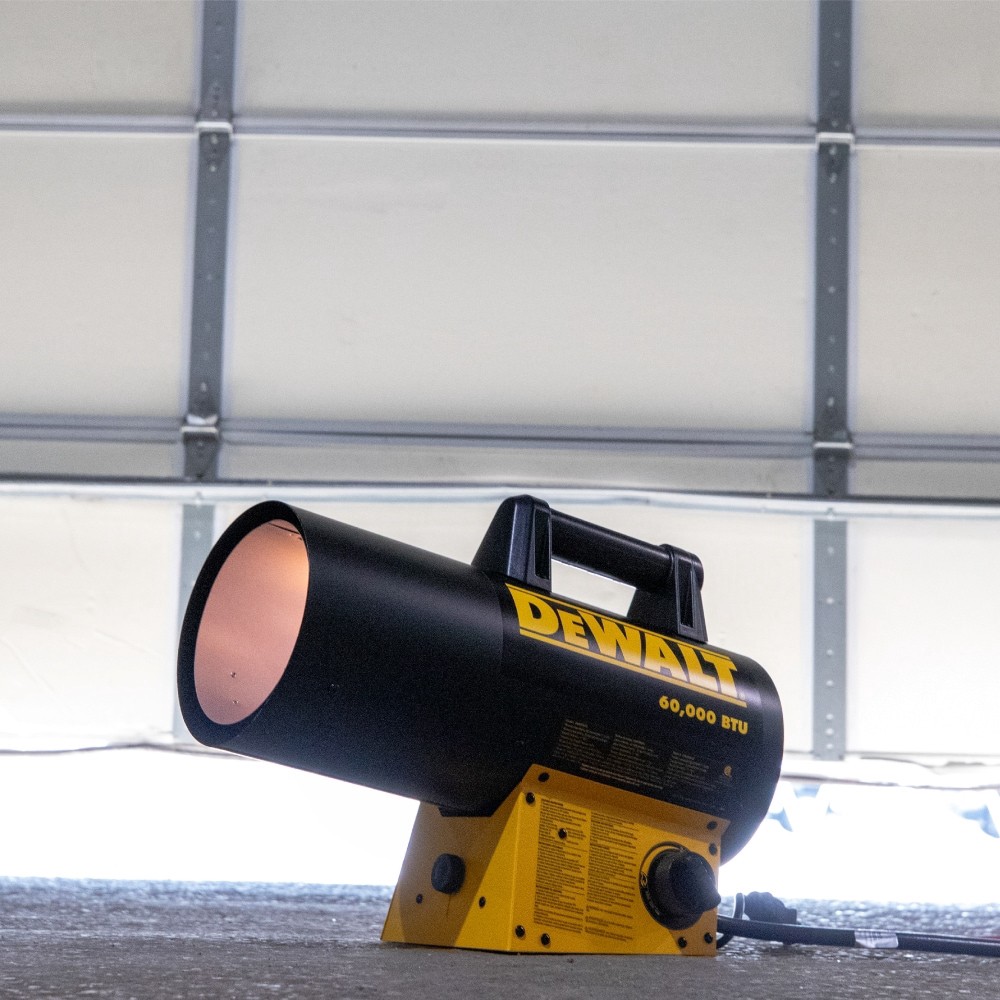 slide 2 of 6, DEWALT DeWalt forced air propane 60000 -BTU Outdoor Portable Forced air Propane Heater, 1 ct
