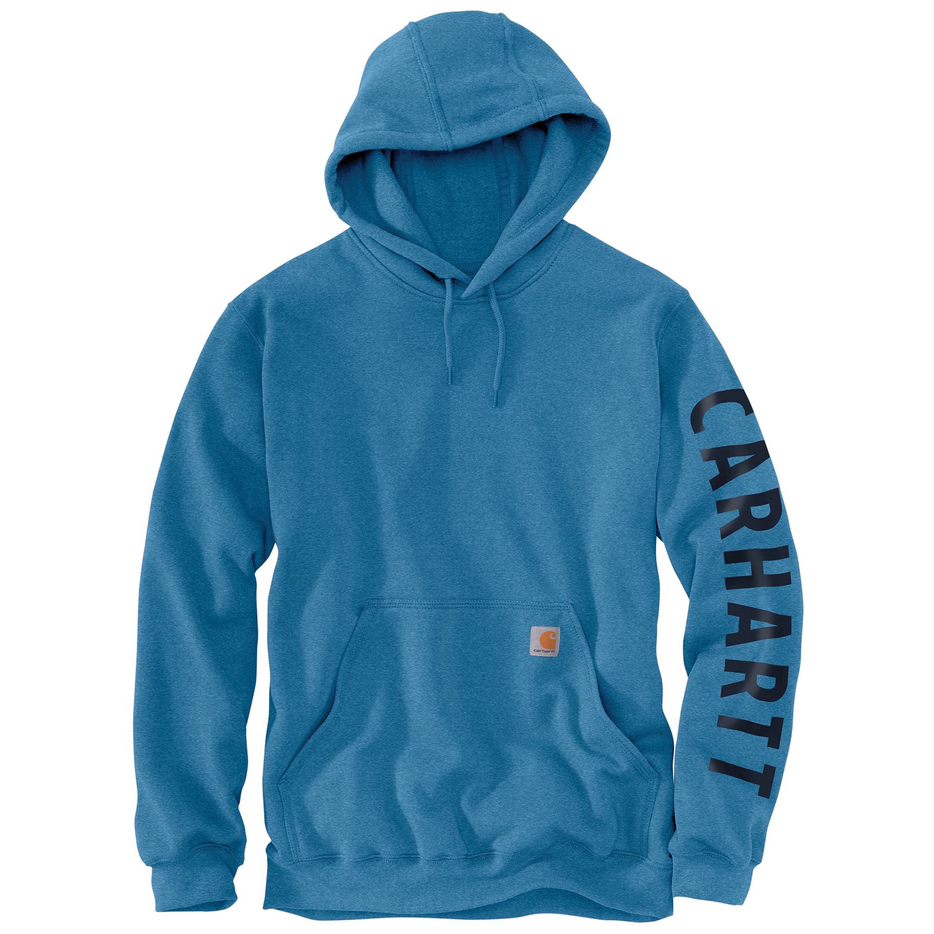 slide 2 of 4, Carhartt Men's Blue Medium weight Fleece Long sleeve Graphic Hoodie ( XL ), 1 ct