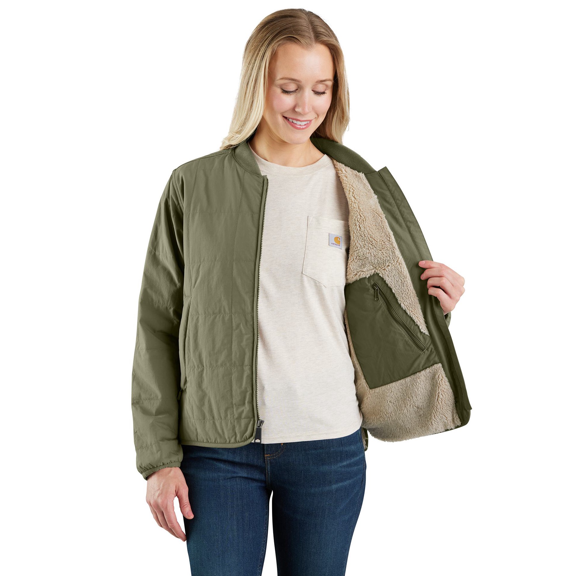 slide 3 of 5, Carhartt Women's Dusty Olive Canvas Insulated Insulated jacket ( Extra Large ), 1 ct
