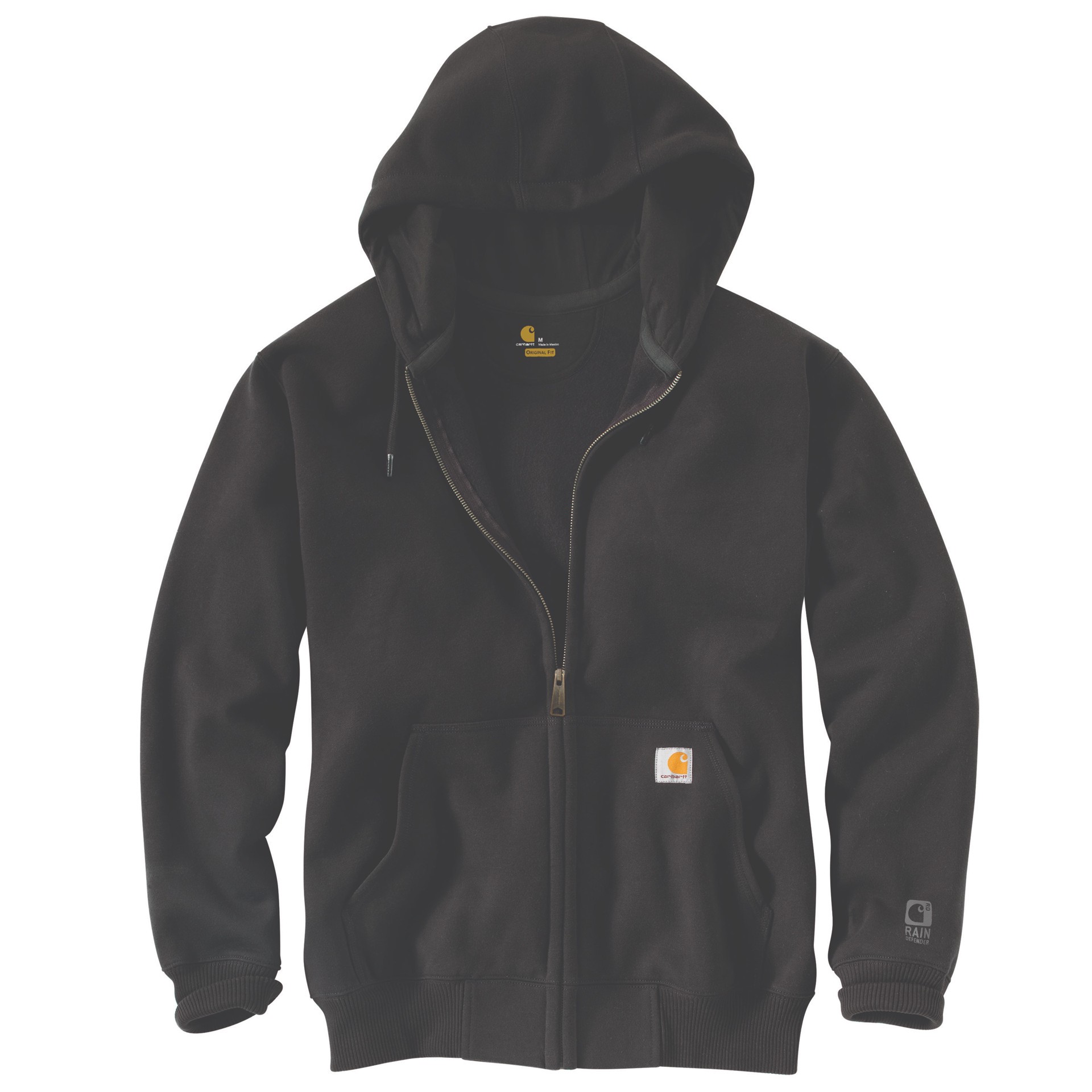 slide 3 of 6, Carhartt Men's Black Heavy weight Fleece Long sleeve Solid Hoodie ( Medium ), 1 ct