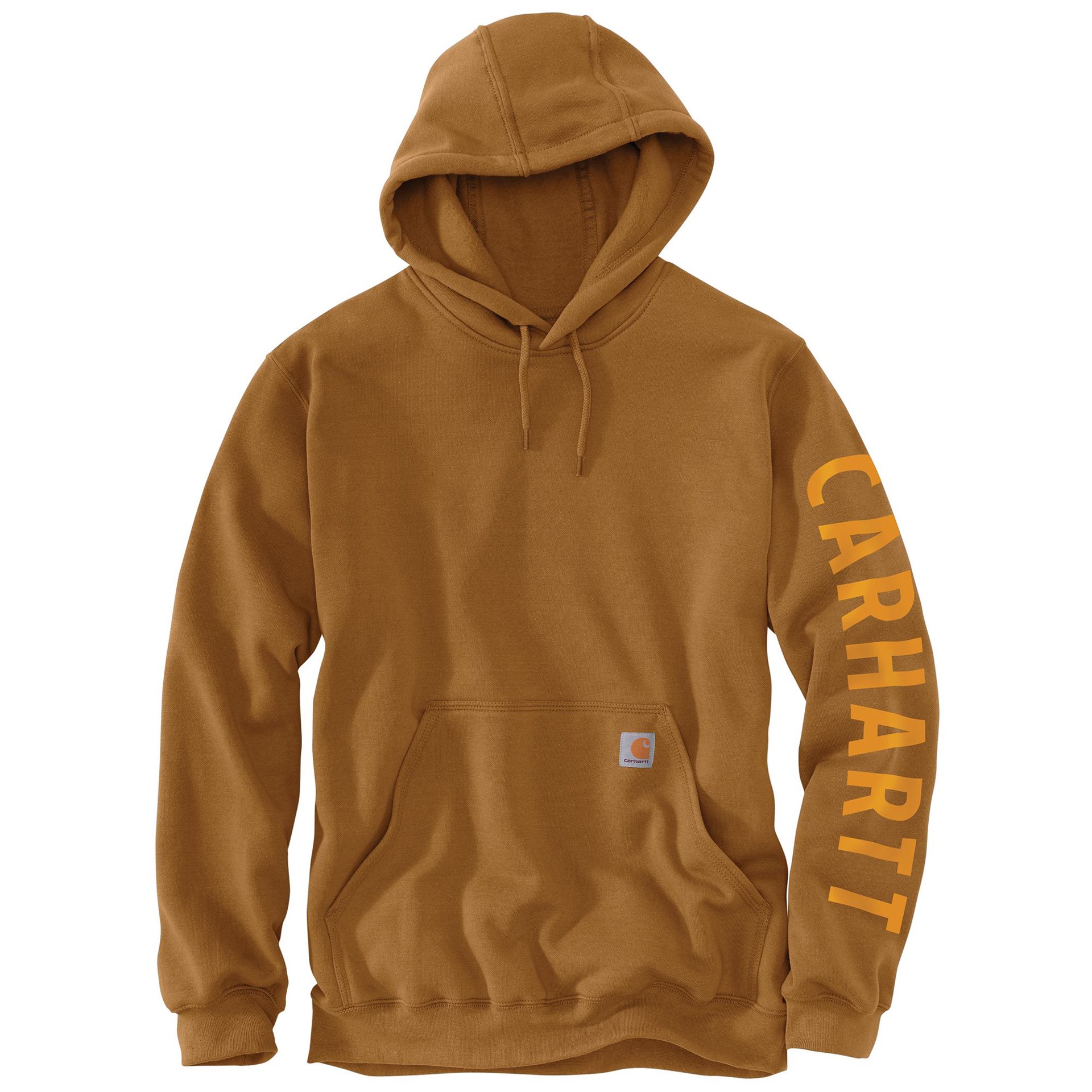 slide 2 of 4, Carhartt Men's Brown Medium weight Fleece Long sleeve Graphic Hoodie ( Medium ), 1 ct