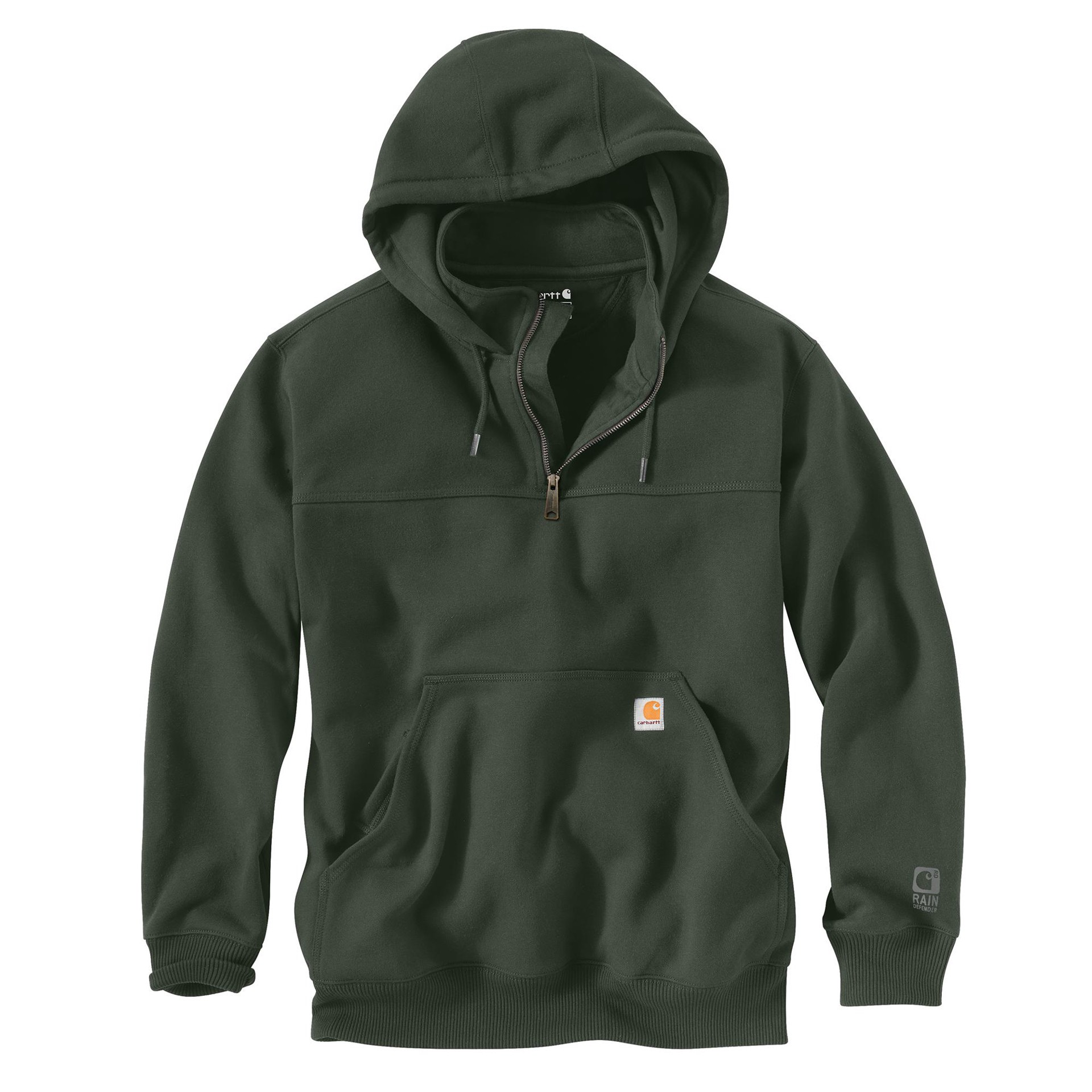 slide 2 of 4, Carhartt Men's Green Heavy weight Fleece Long sleeve Solid Hoodie ( Large ), 1 ct