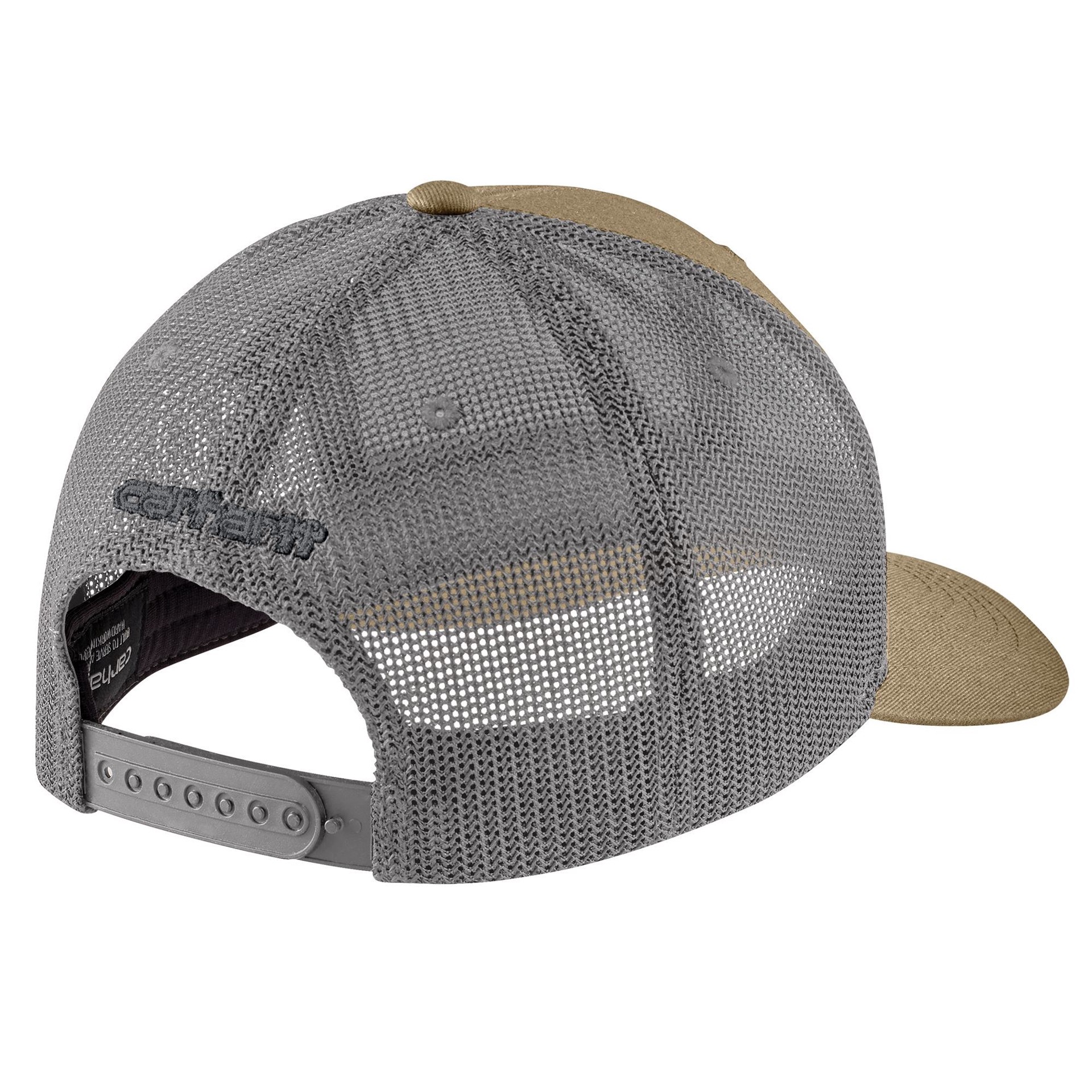 slide 2 of 4, Carhartt Men's Dark Khaki Cotton Trucker hat, 1 ct