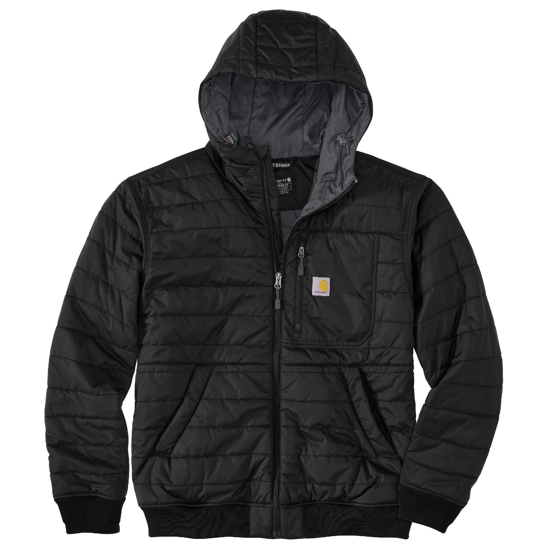 slide 2 of 4, Carhartt Men's Black Taffeta Hooded Insulated Insulated jacket ( 2XL ), 1 ct