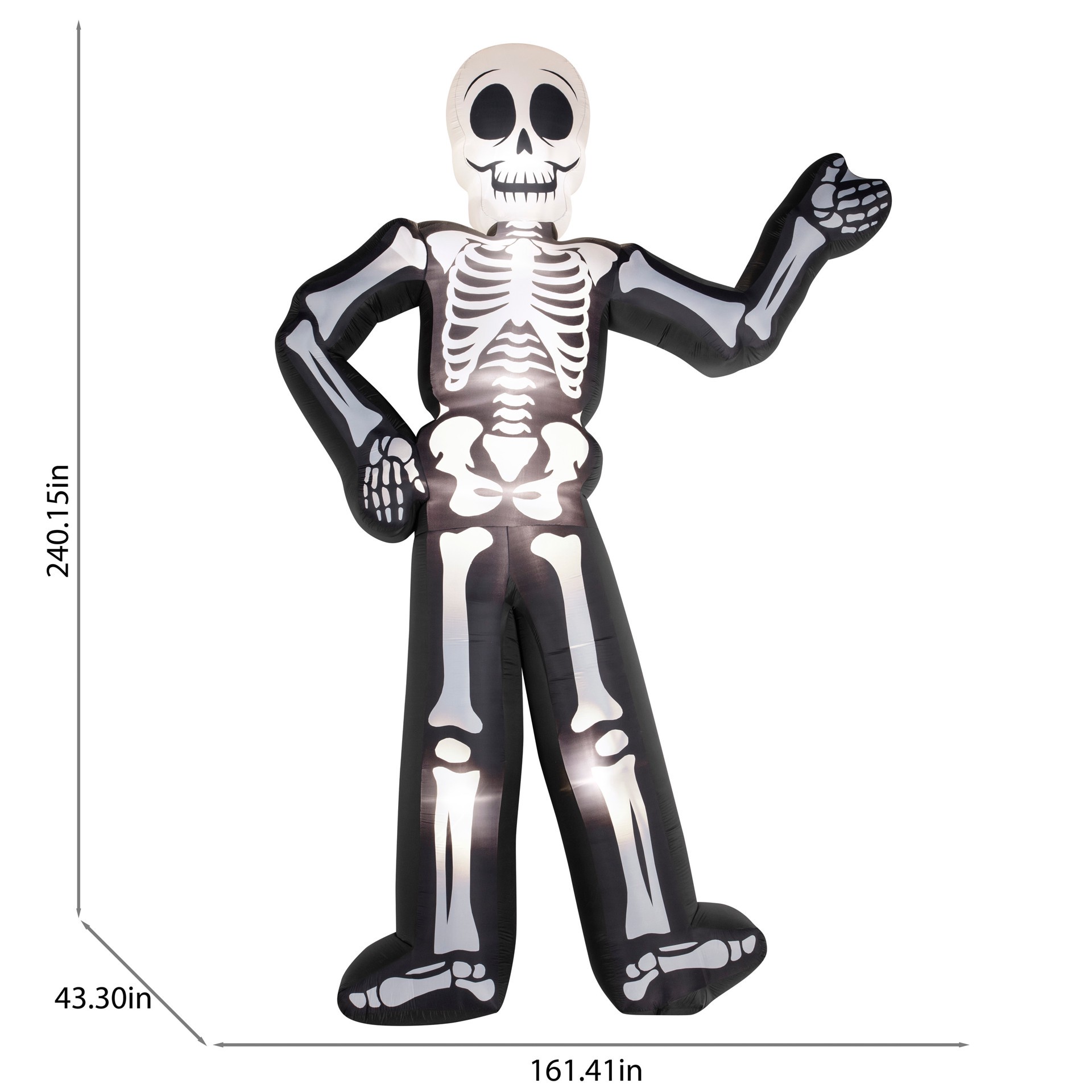slide 4 of 6, Haunted Living 20-ft Colossal Skeleton Inflatable, 1 ct