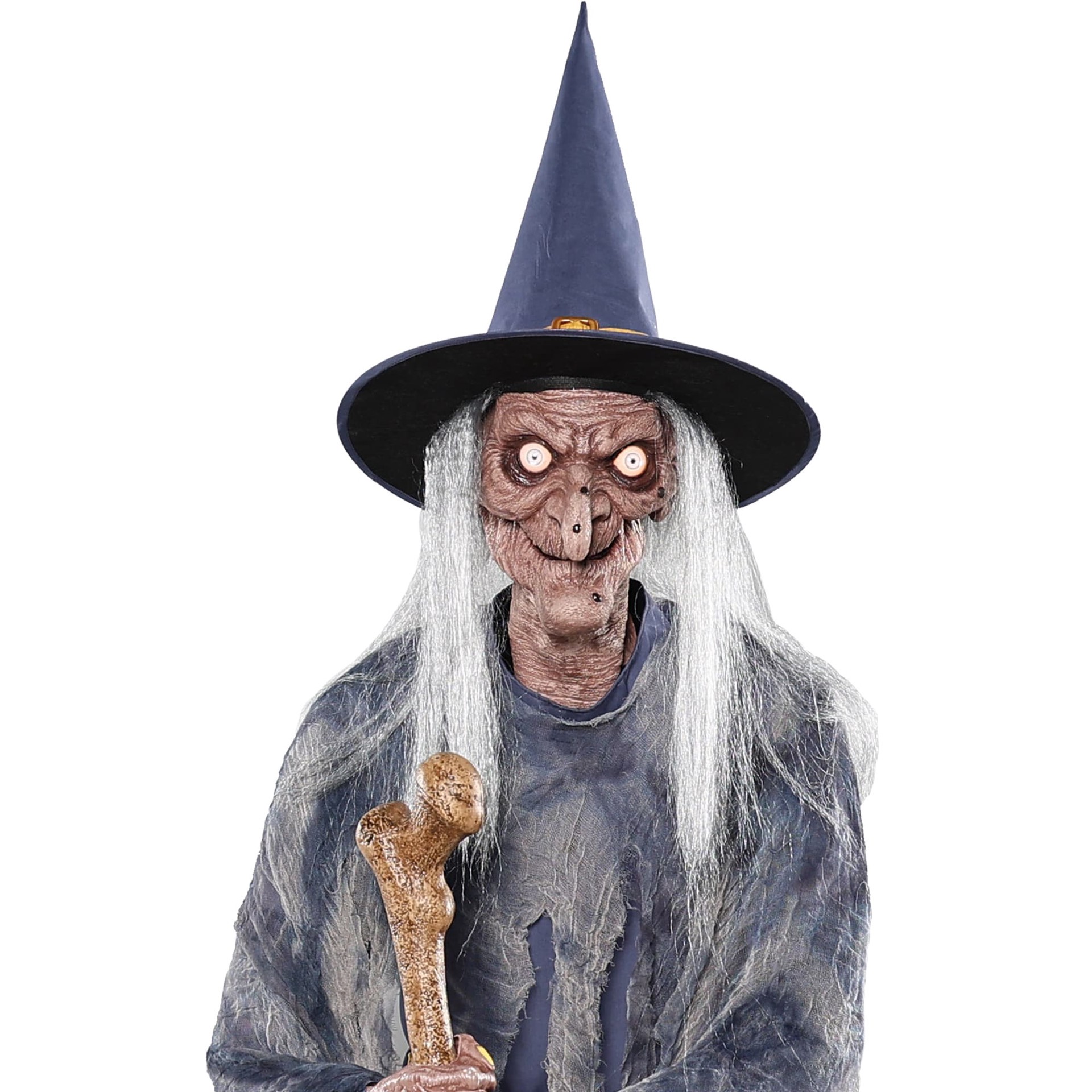 slide 5 of 6, Haunted Living 6-ft Witch with Cauldron Motion Activated Lighted Animatronic, 1 ct