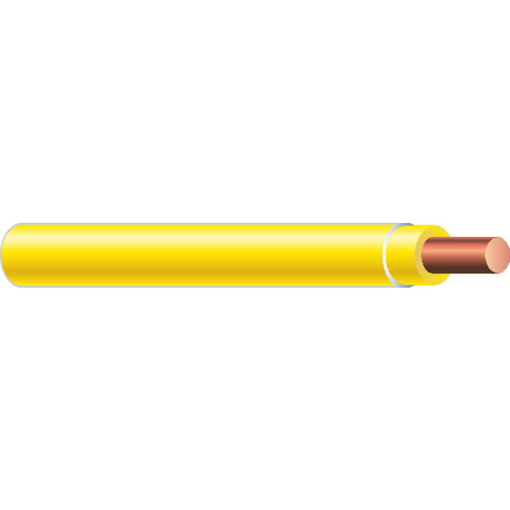 slide 3 of 4, Southwire 500-ft 14 -AWG Yellow Solid Copper THHN wire ( By-the-roll ), 1 ct