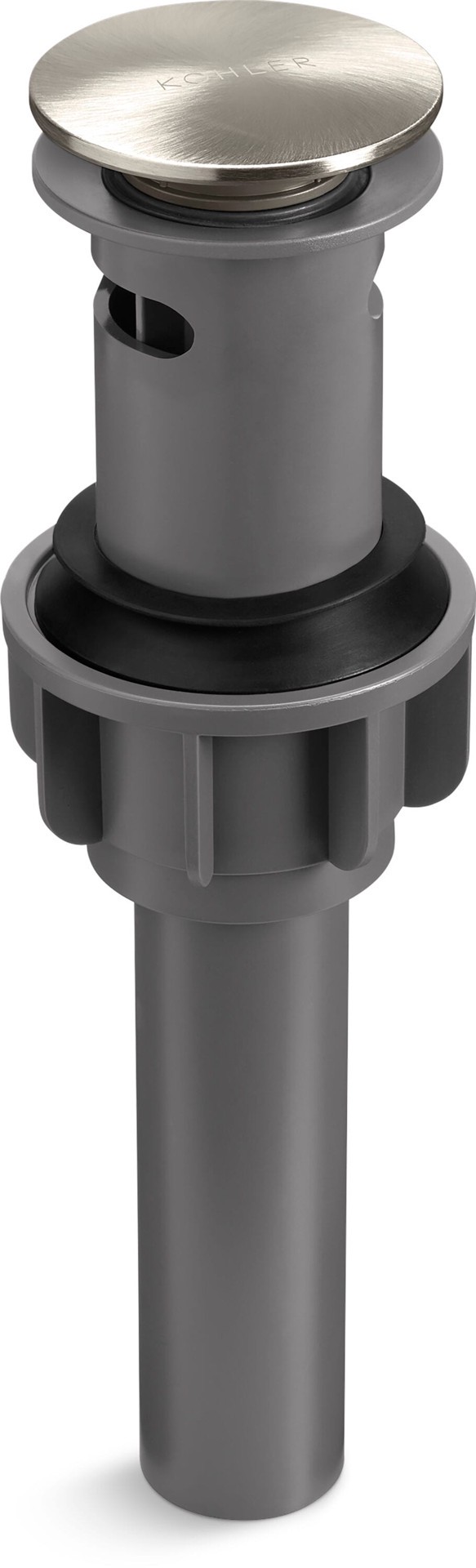 slide 1 of 3, KOHLER Vibrant Brushed Nickel Bathroom Sink pop up drain, 1 ct