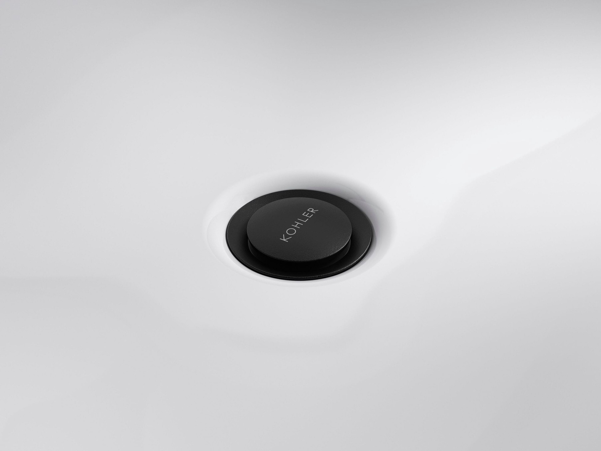 slide 1 of 3, KOHLER Matte Black Bathroom Sink pop up drain, 1 ct