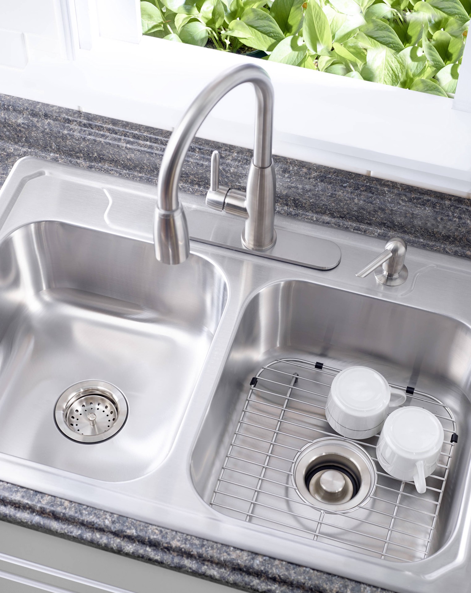 slide 2 of 6, Style Selections 11.81-in x 13.19-in Center Drain Stainless steel Sink grid, 1 ct