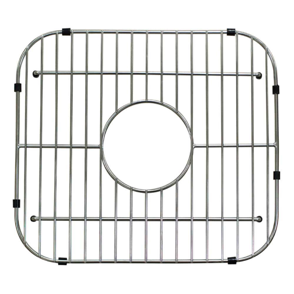 slide 1 of 6, Style Selections 11.81-in x 13.19-in Center Drain Stainless steel Sink grid, 1 ct