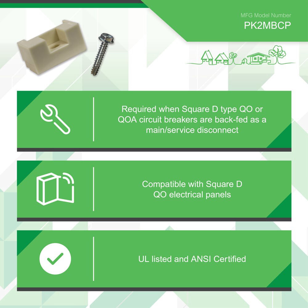 slide 3 of 4, Square D 1-in Main breaker kit, 1 ct