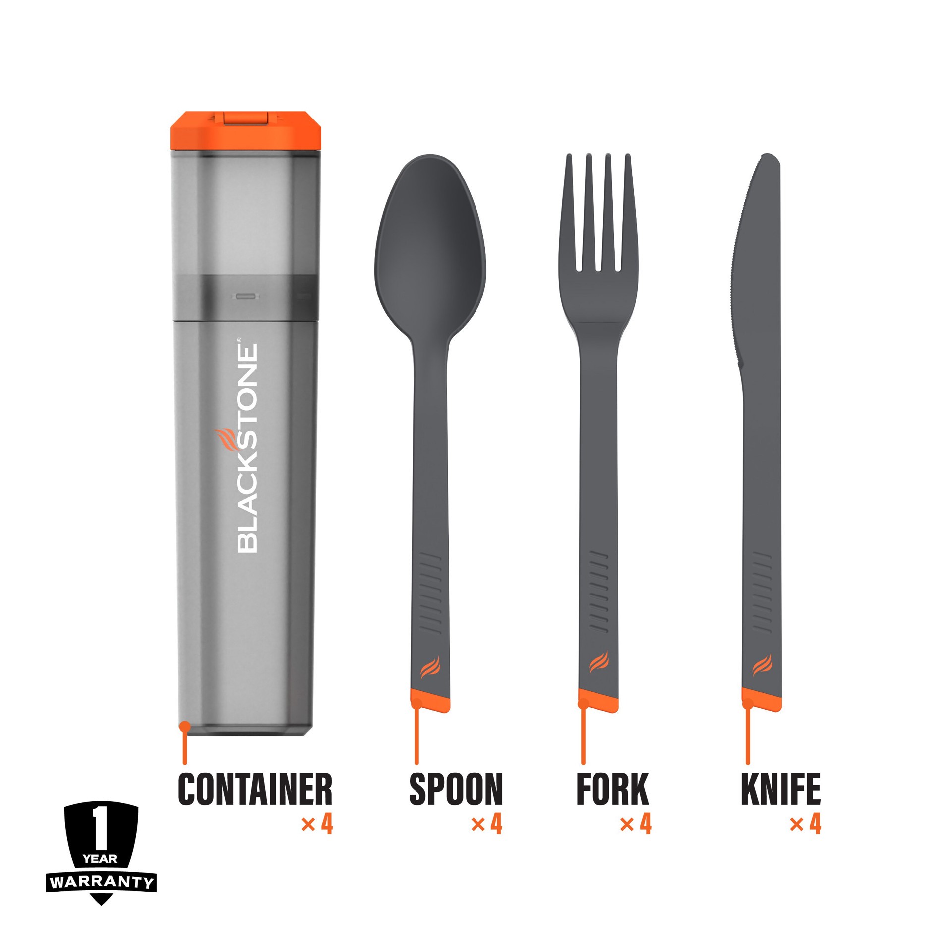 slide 5 of 6, Blackstone Camping Utensils Set 16 -Piece Plastic Utensil rest with cover, 1 ct