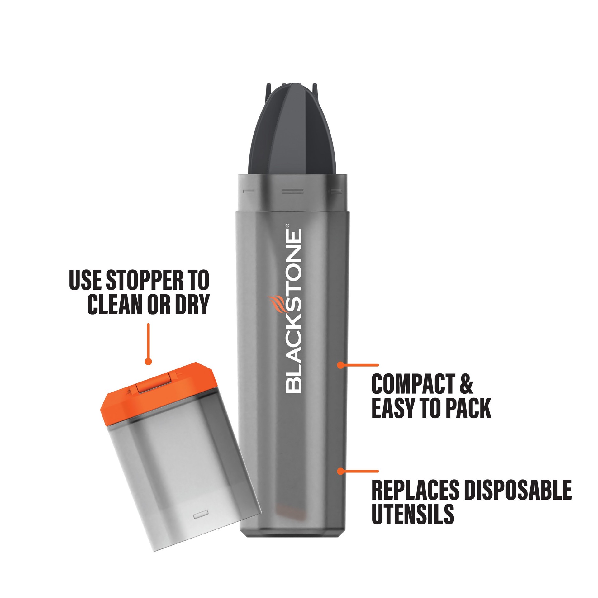 slide 4 of 6, Blackstone Camping Utensils Set 16 -Piece Plastic Utensil rest with cover, 1 ct