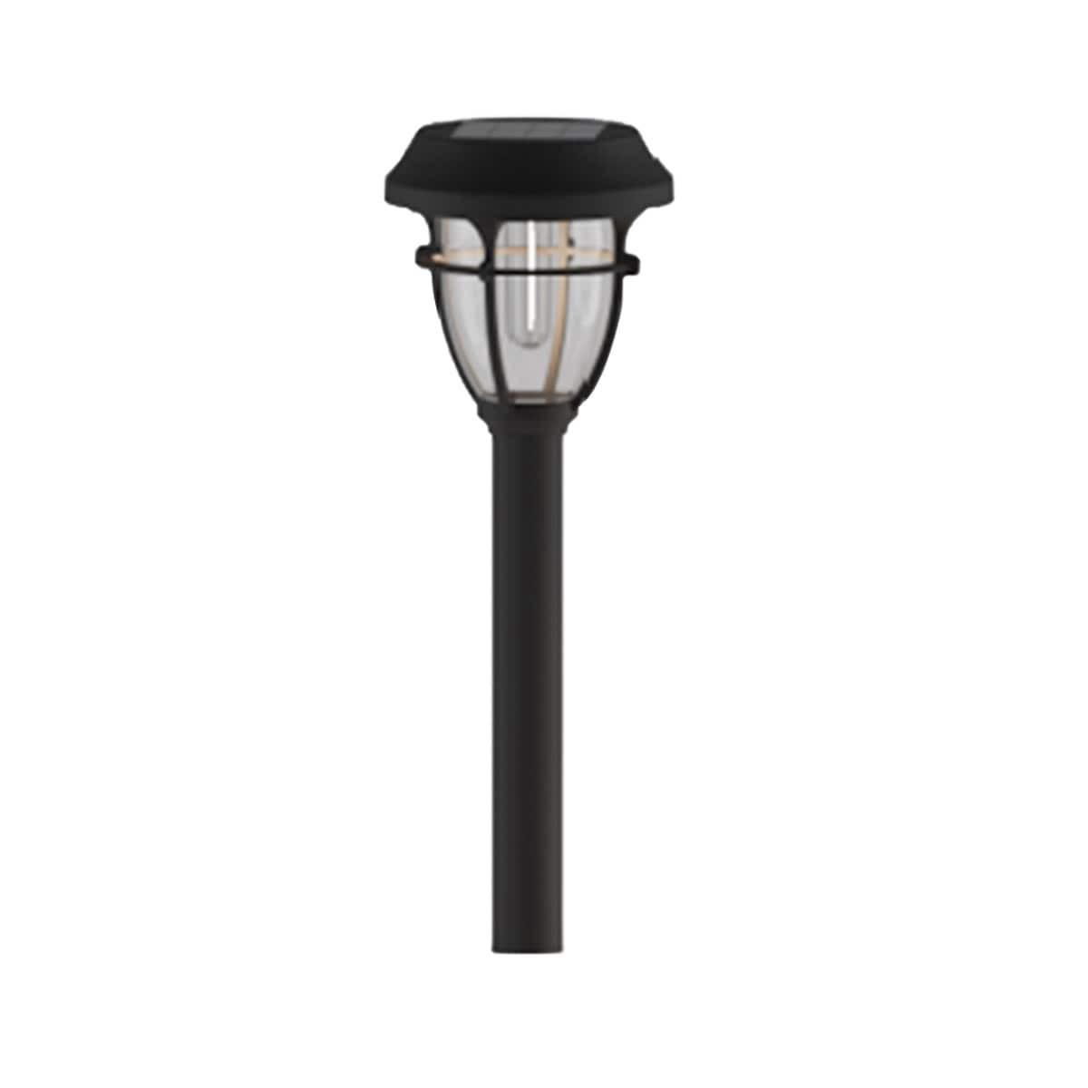 slide 2 of 6, Harbor Breeze 10 -Pack 10ct solar filament light 5 -Lumens 0.01 -Watt Black Solar LED Outdoor Path Light Kit ( 3000-K ), 1 ct