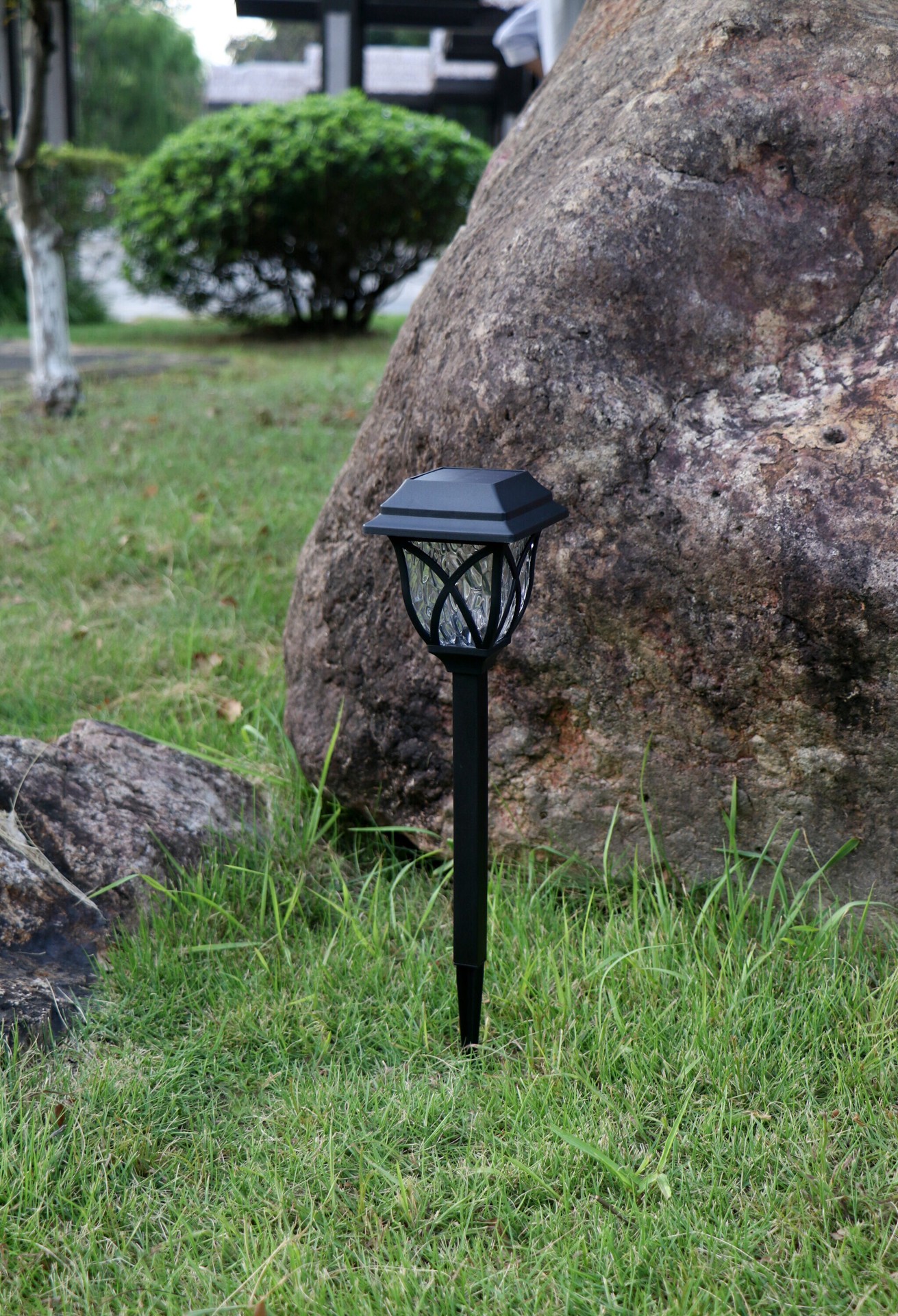 slide 5 of 6, Harbor Breeze 10LM Solar Path light 10 -Lumens 0.01 -Watt Black Solar LED Outdoor Path Light ( 3000-K ), 1 ct